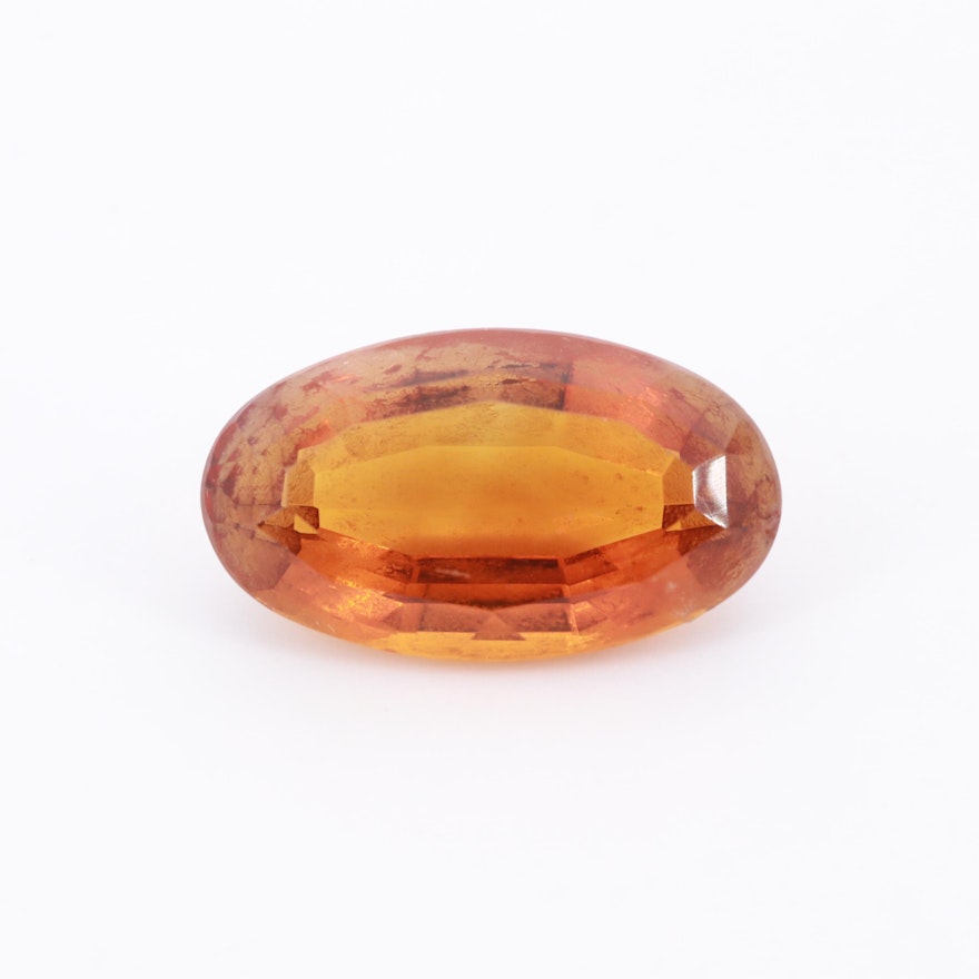 Loose 3.74 CT Oval Faceted Citrine Gemstone