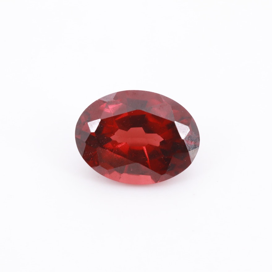 Loose 2.07 CT Oval Faceted Garnet Gemstone