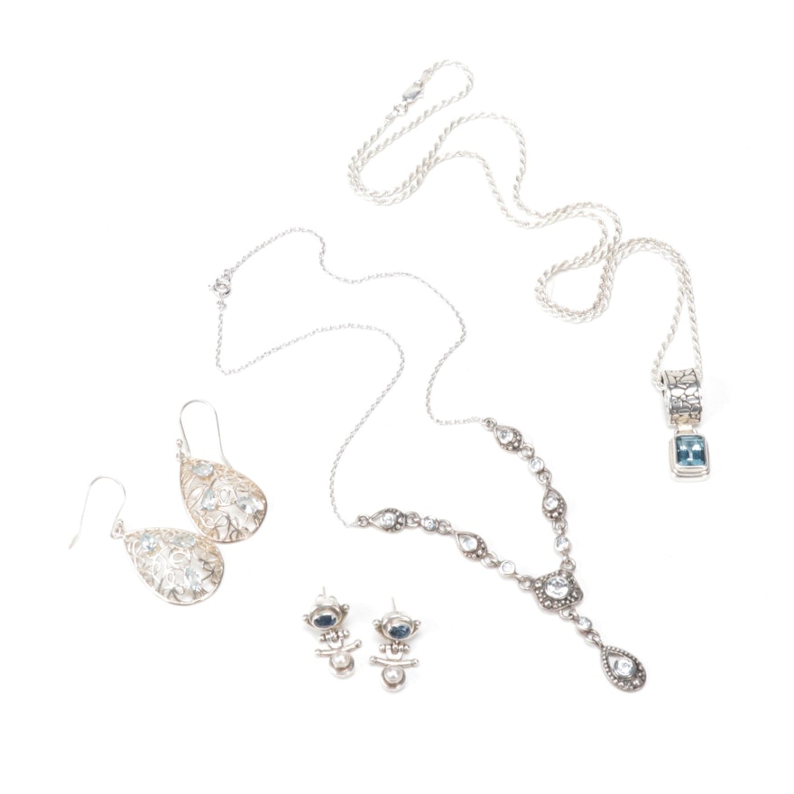 Sterling Silver Blue Topaz Jewelry