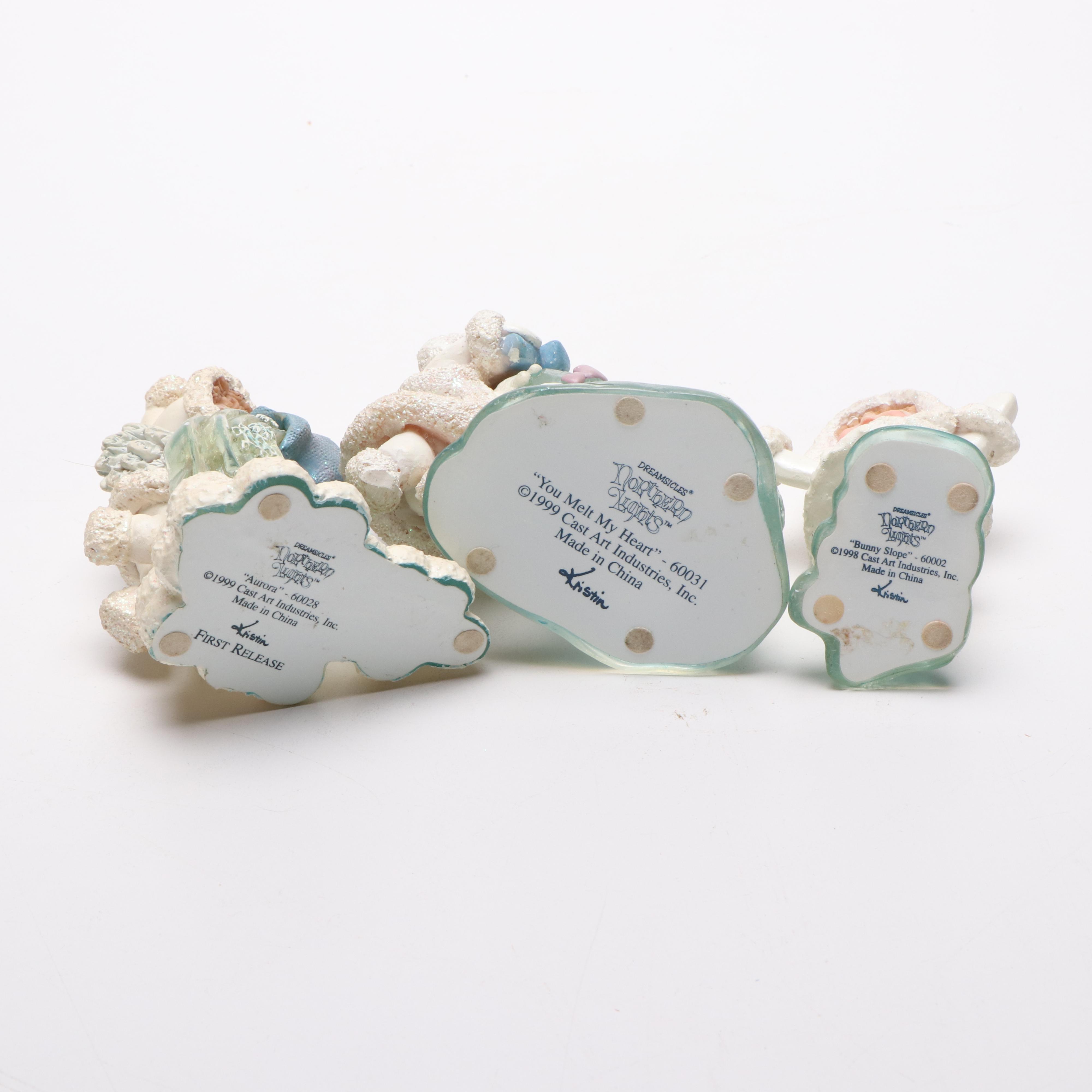 Cast Art Industries Dreamsicles Northern Lights Gypsum Figurines, Circa 1990s