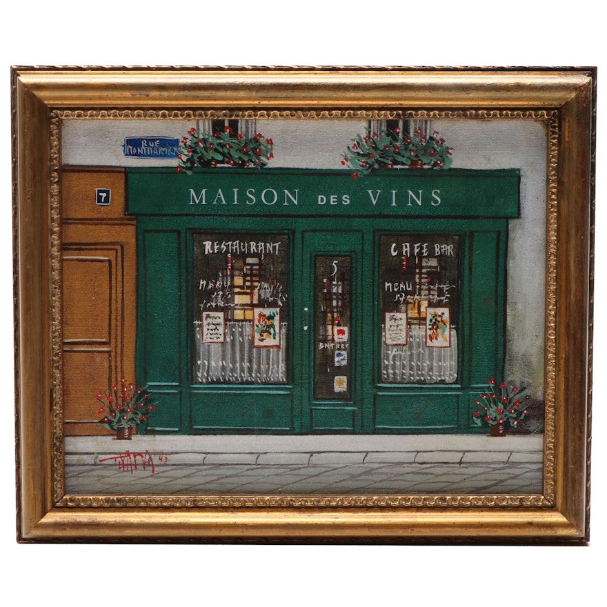 Maison Des Vins Acrylic Painting