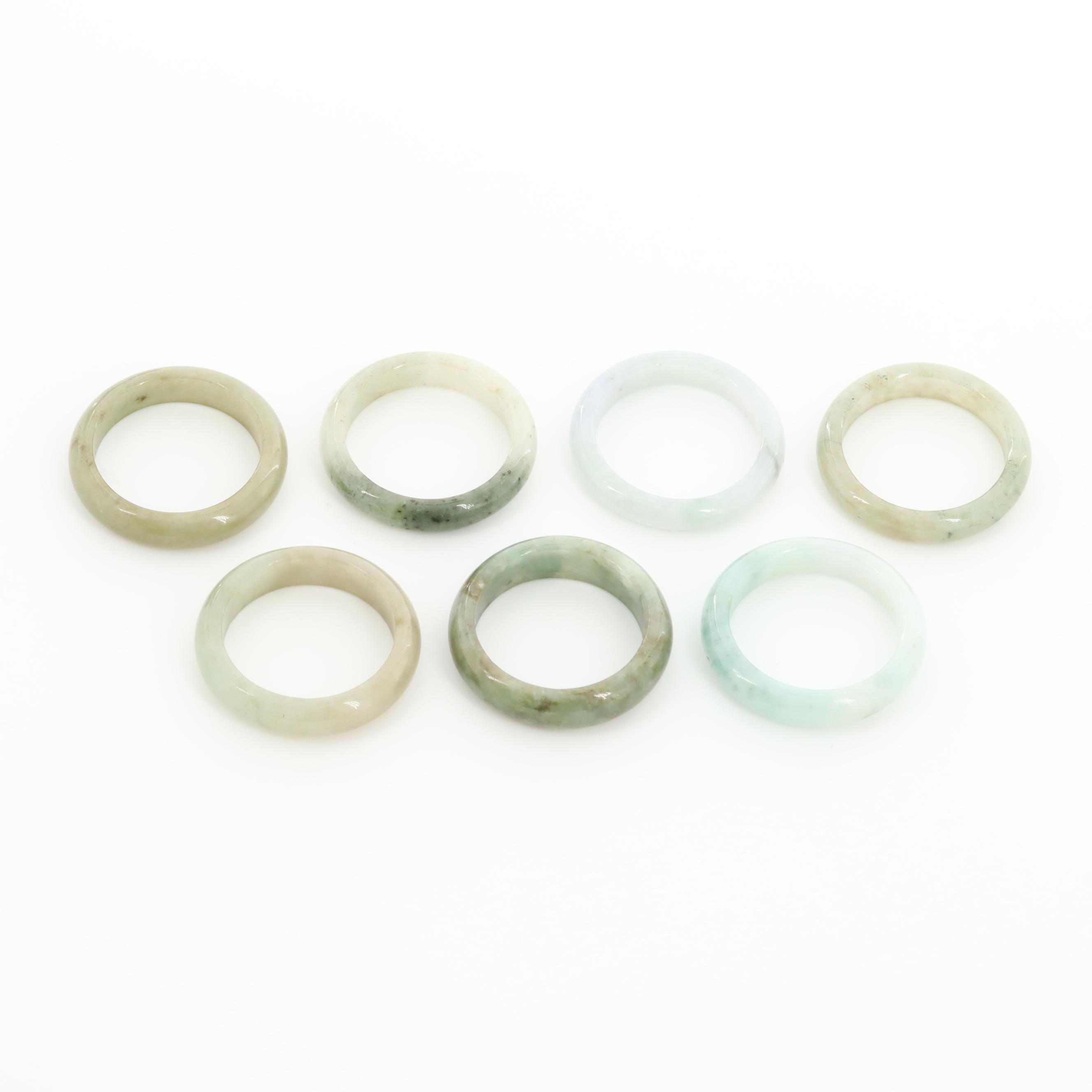 Carved Jadeite Rings