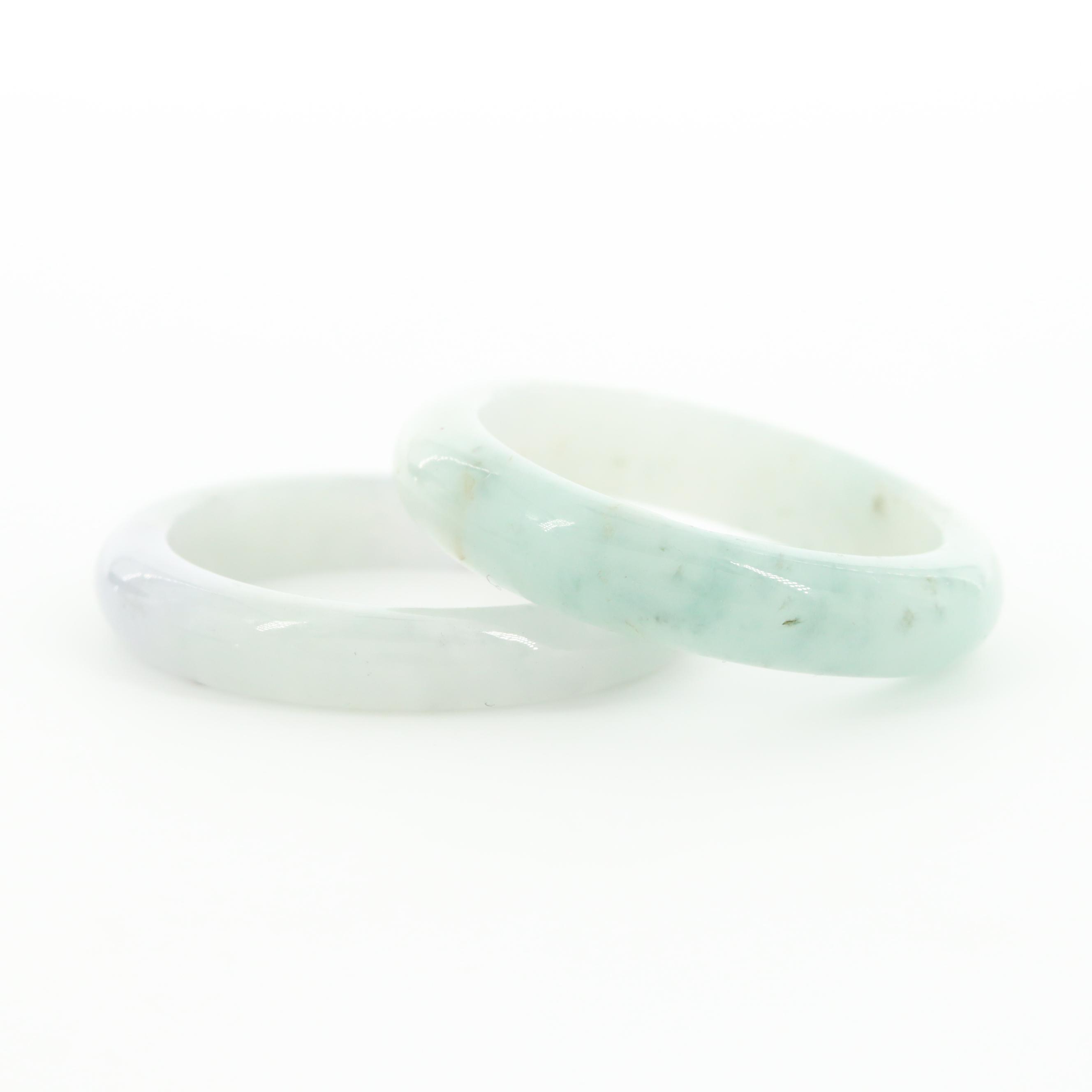 Carved Jadeite Rings