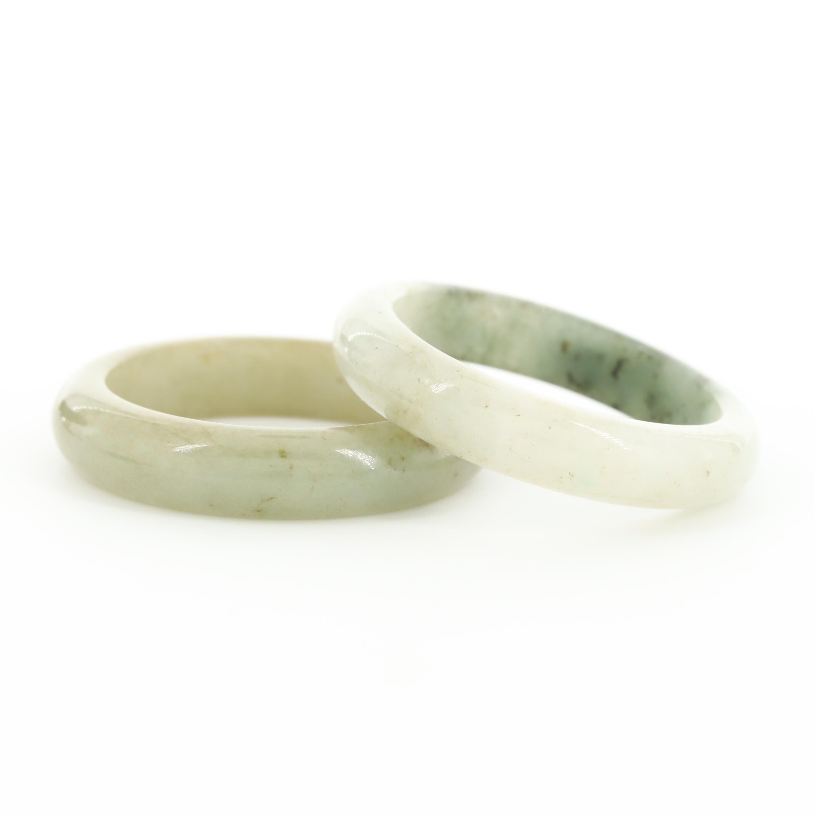 Carved Jadeite Rings