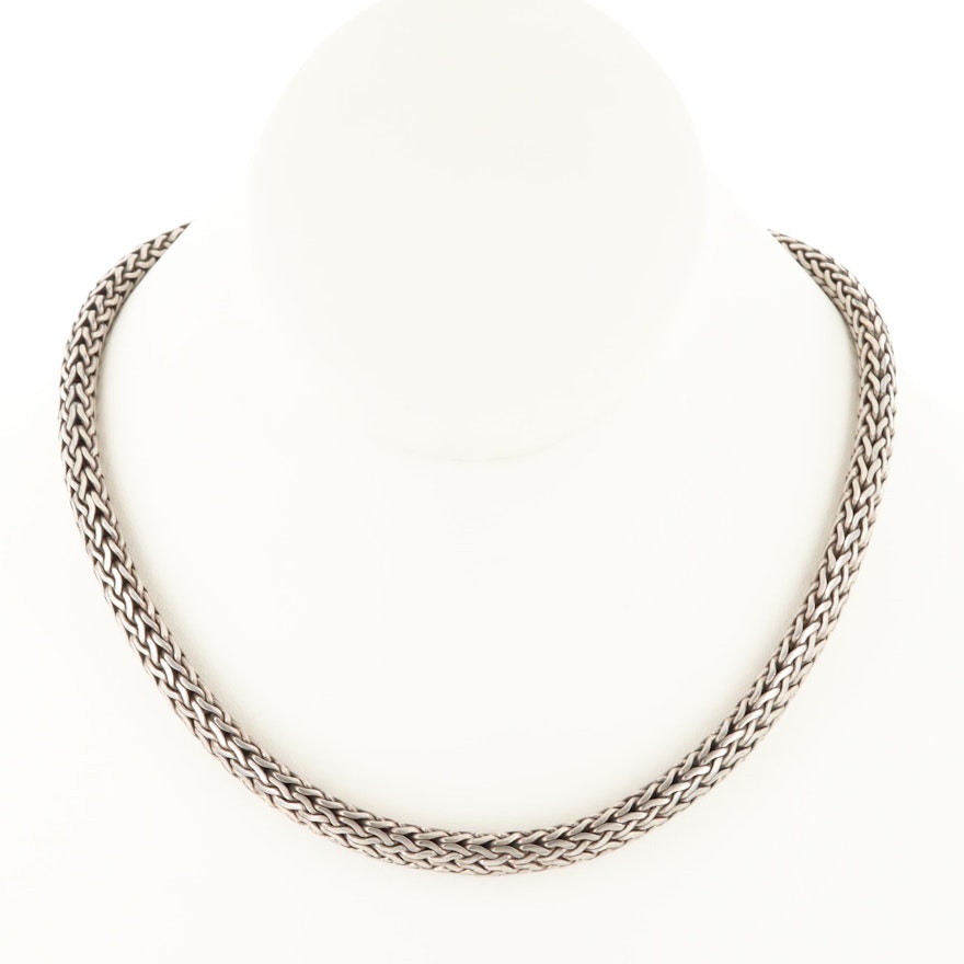 Sterling Silver Wheat Chain Necklace