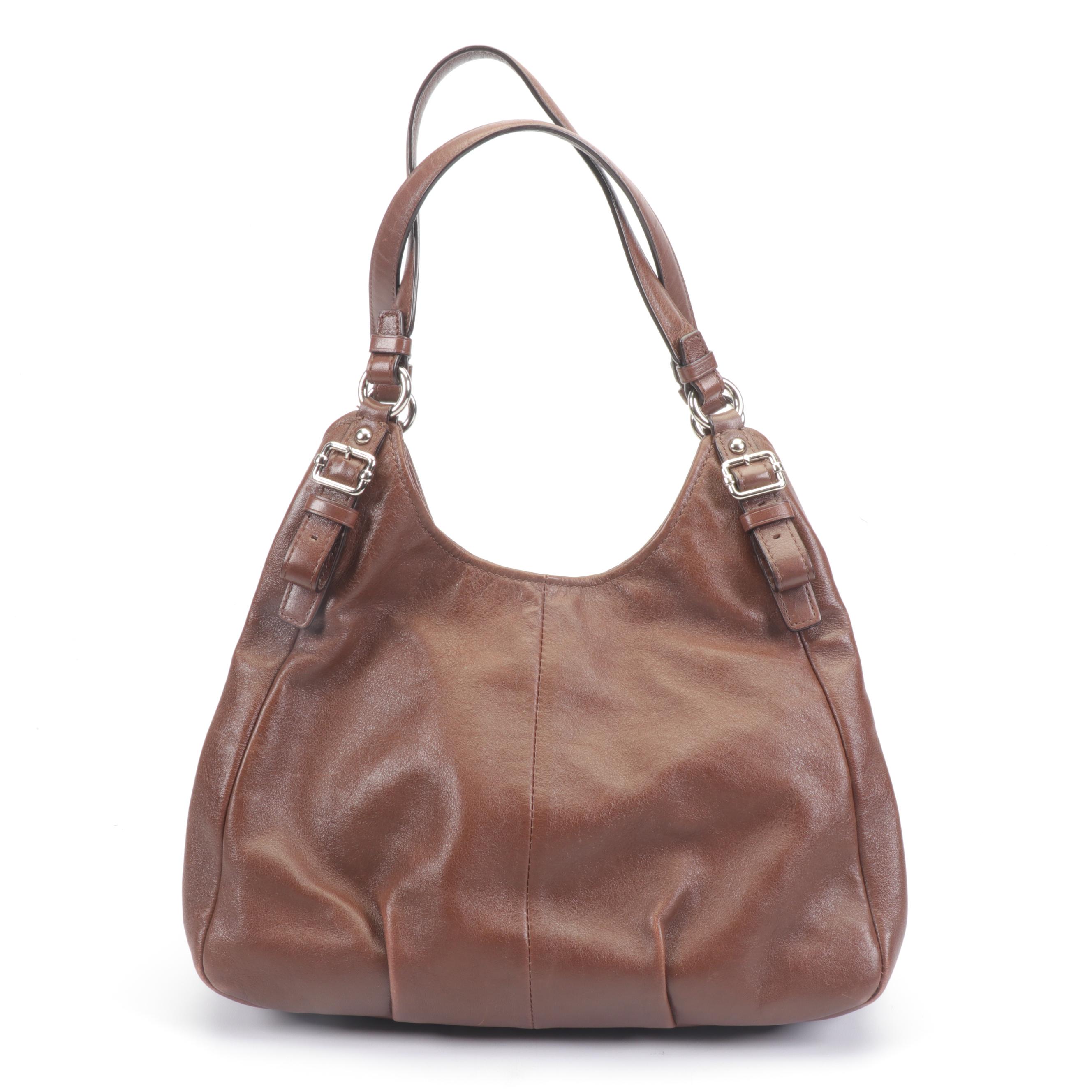 Coach Maggie Madison Brown Leather Shoulder Bag