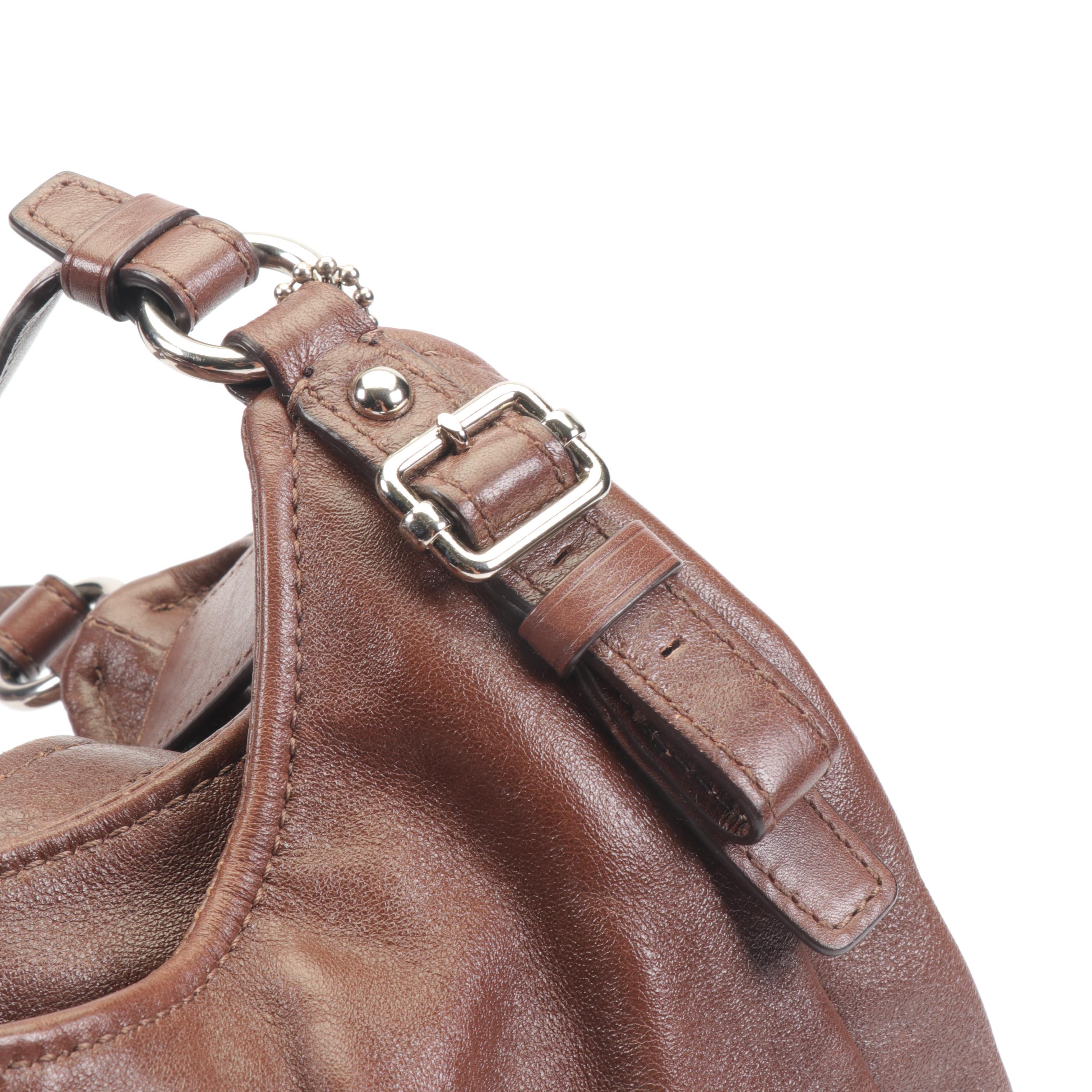 Coach Maggie Madison Brown Leather Shoulder Bag