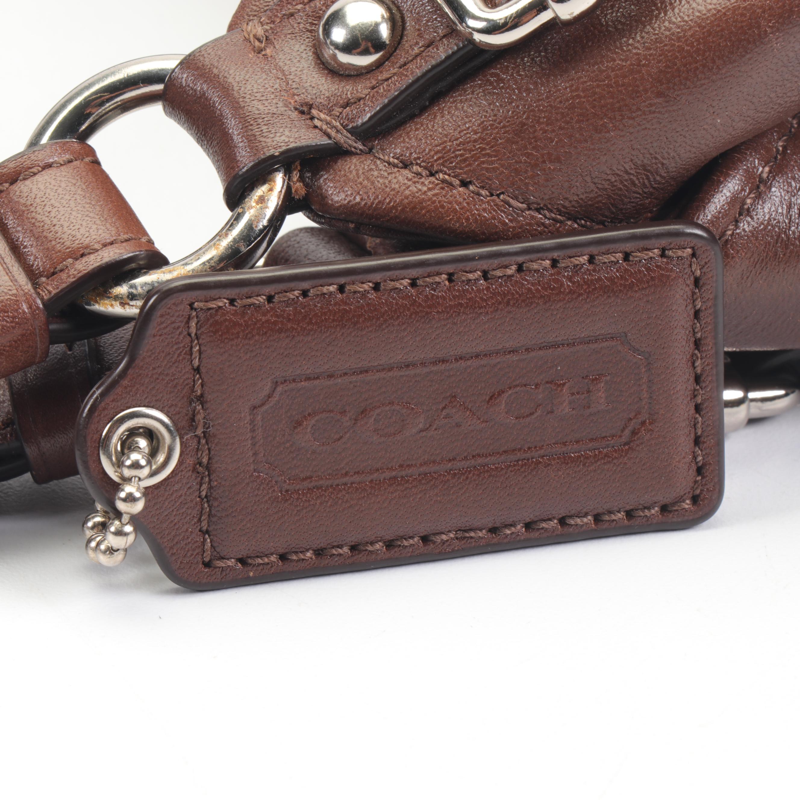 Coach Maggie Madison Brown Leather Shoulder Bag