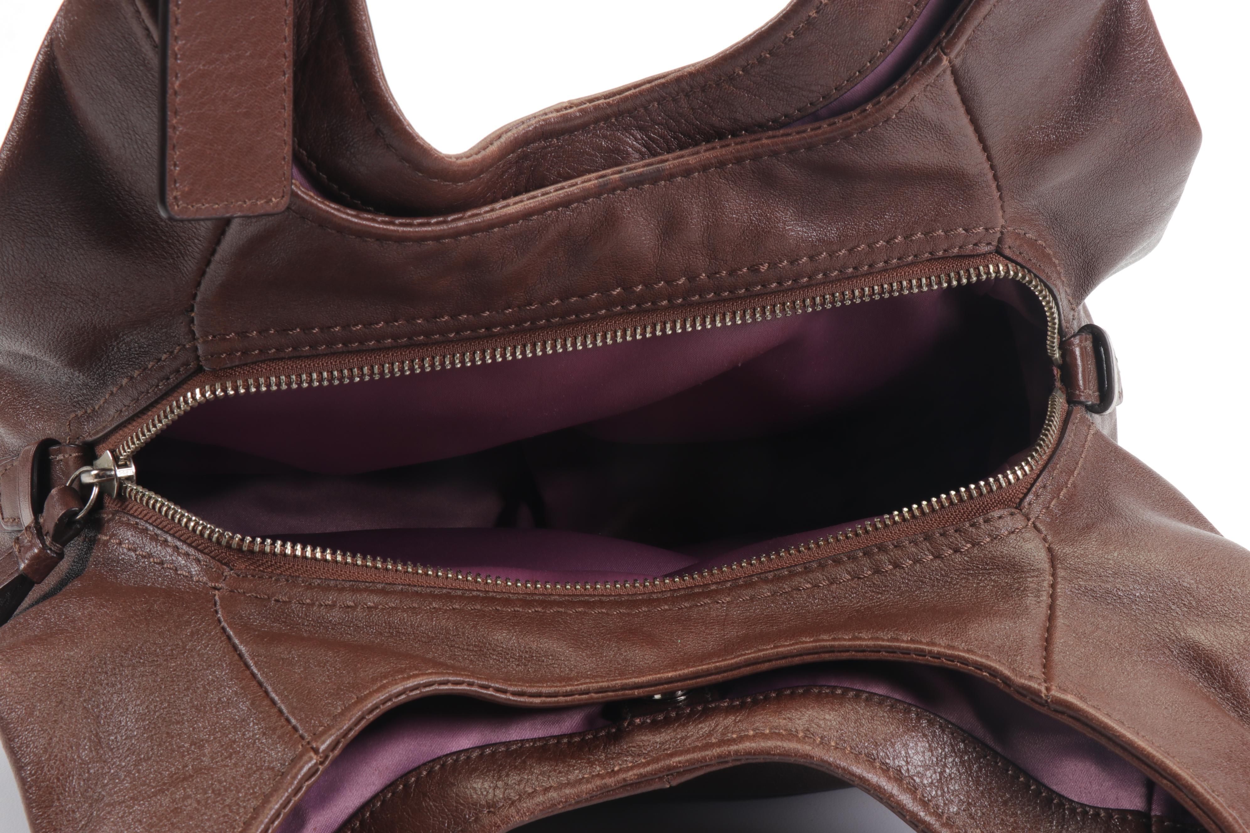 Coach Maggie Madison Brown Leather Shoulder Bag