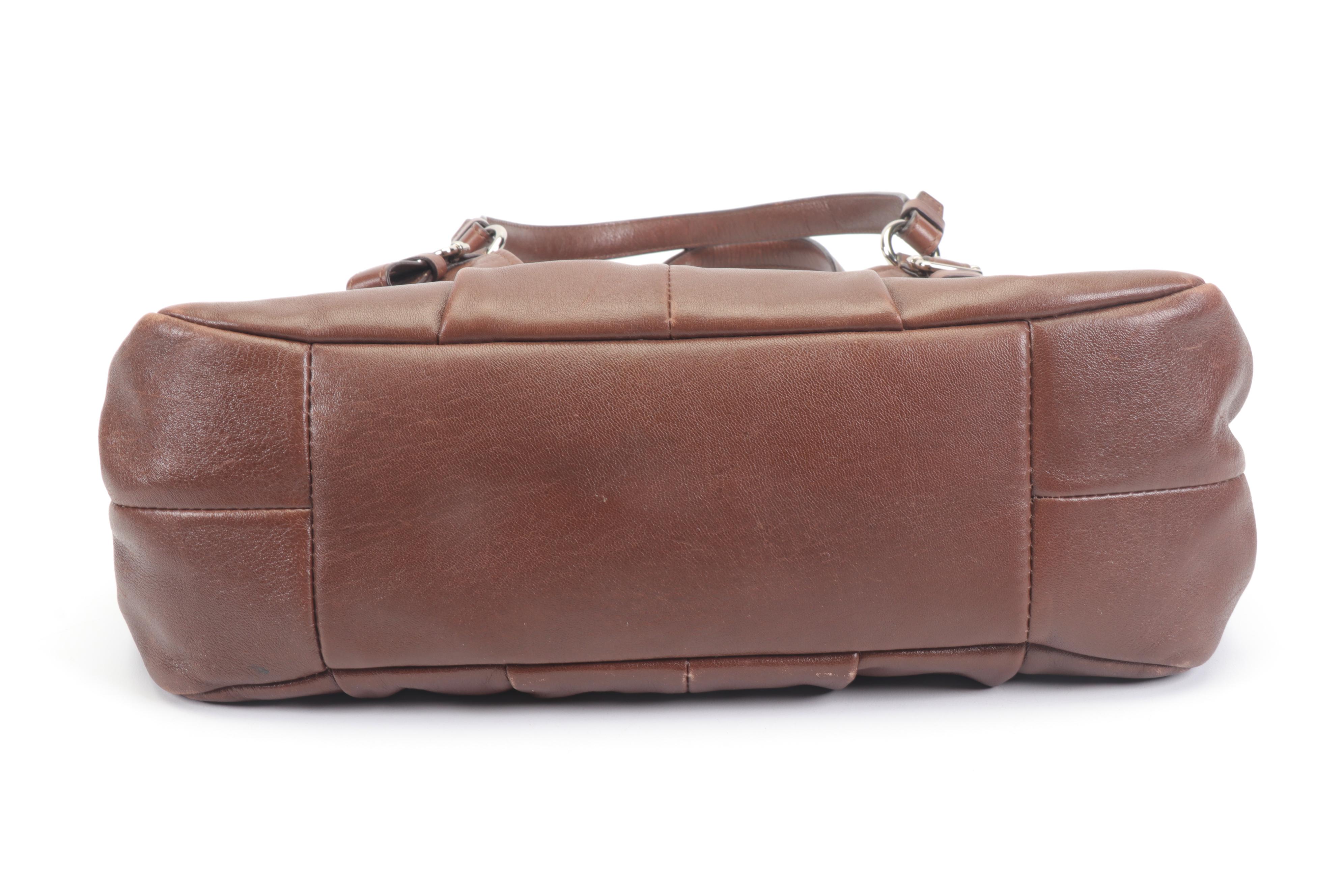 Coach Maggie Madison Brown Leather Shoulder Bag