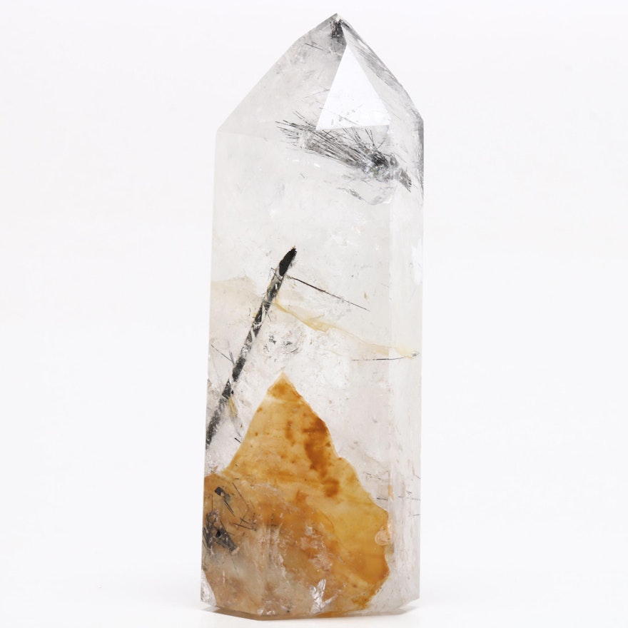 Polished Tourmalinated Quartz