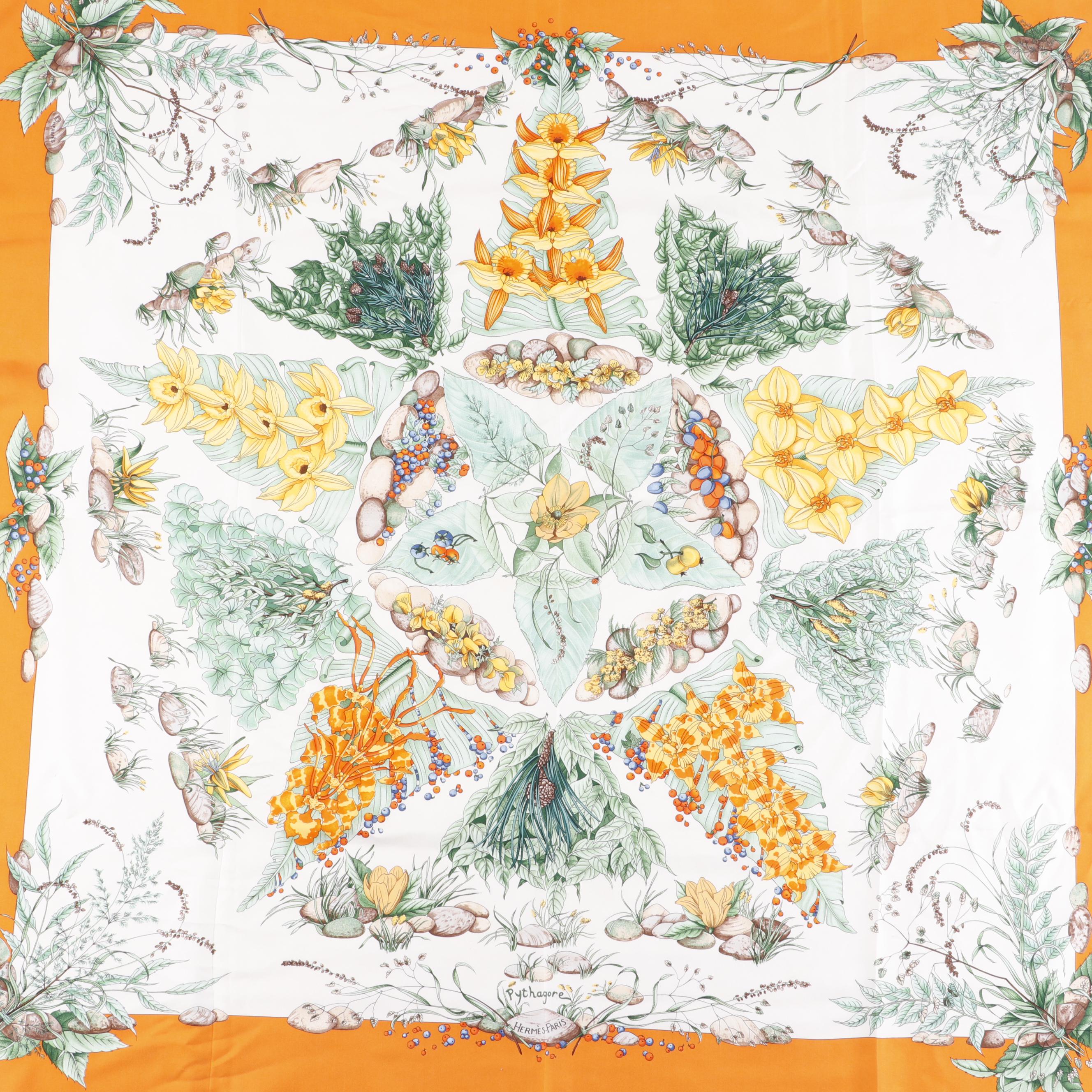 Hermès of Paris "Pythagore" Silk Scarf Designed by Zoé Pauwels