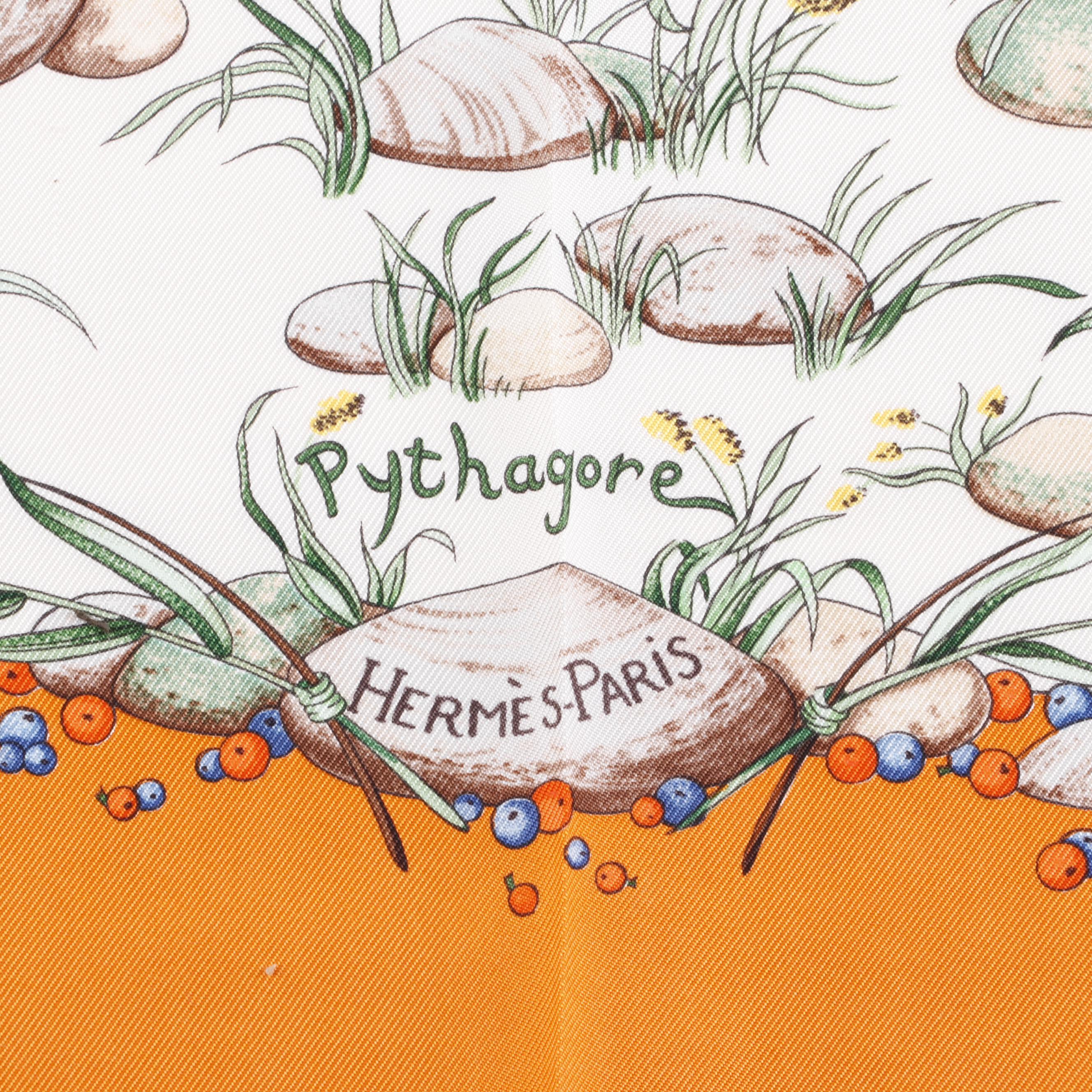 Hermès of Paris "Pythagore" Silk Scarf Designed by Zoé Pauwels