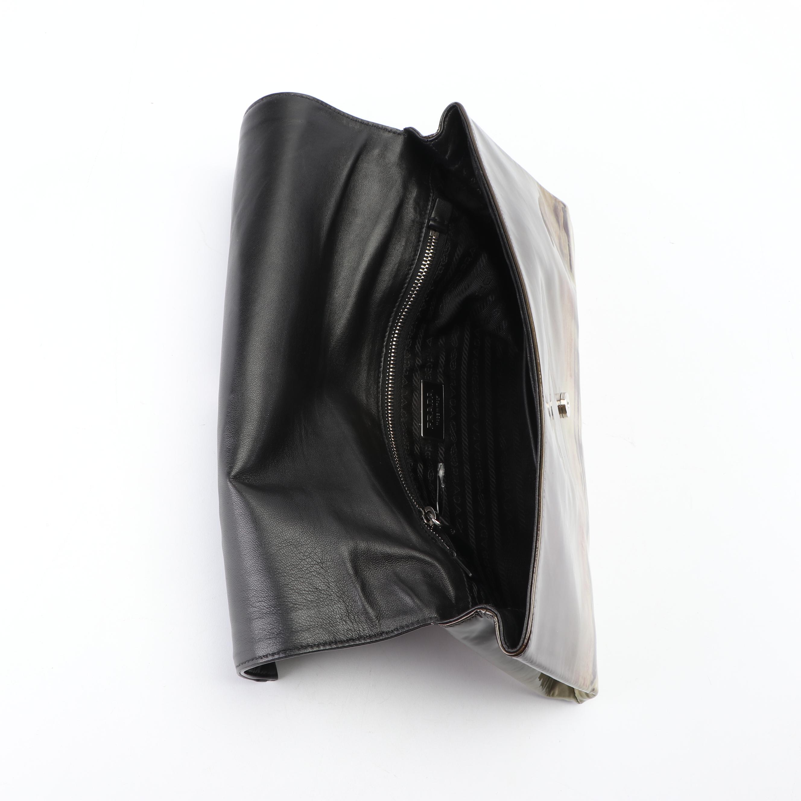 Prada Ombré Patent Leather Envelope Clutch