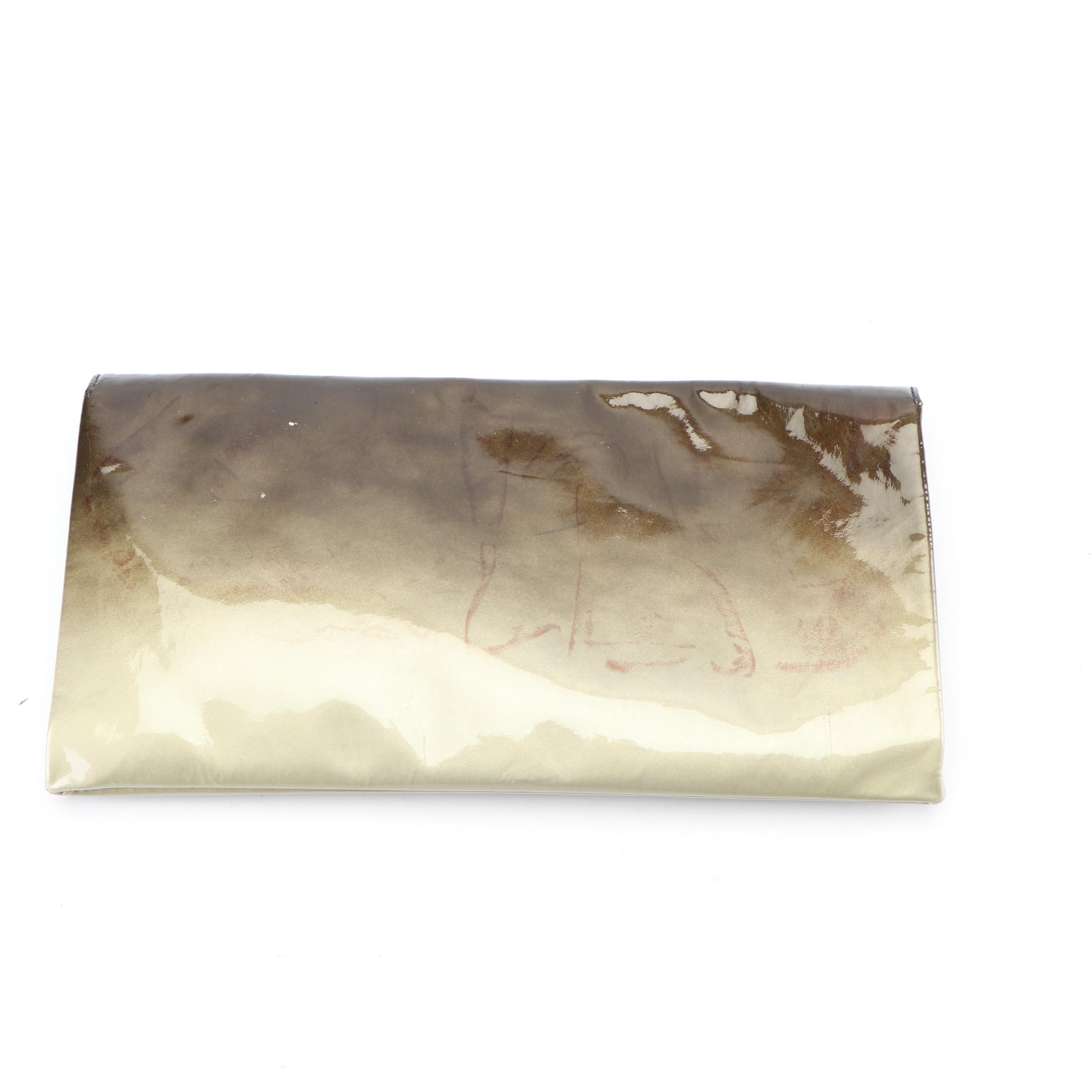 Prada Ombré Patent Leather Envelope Clutch