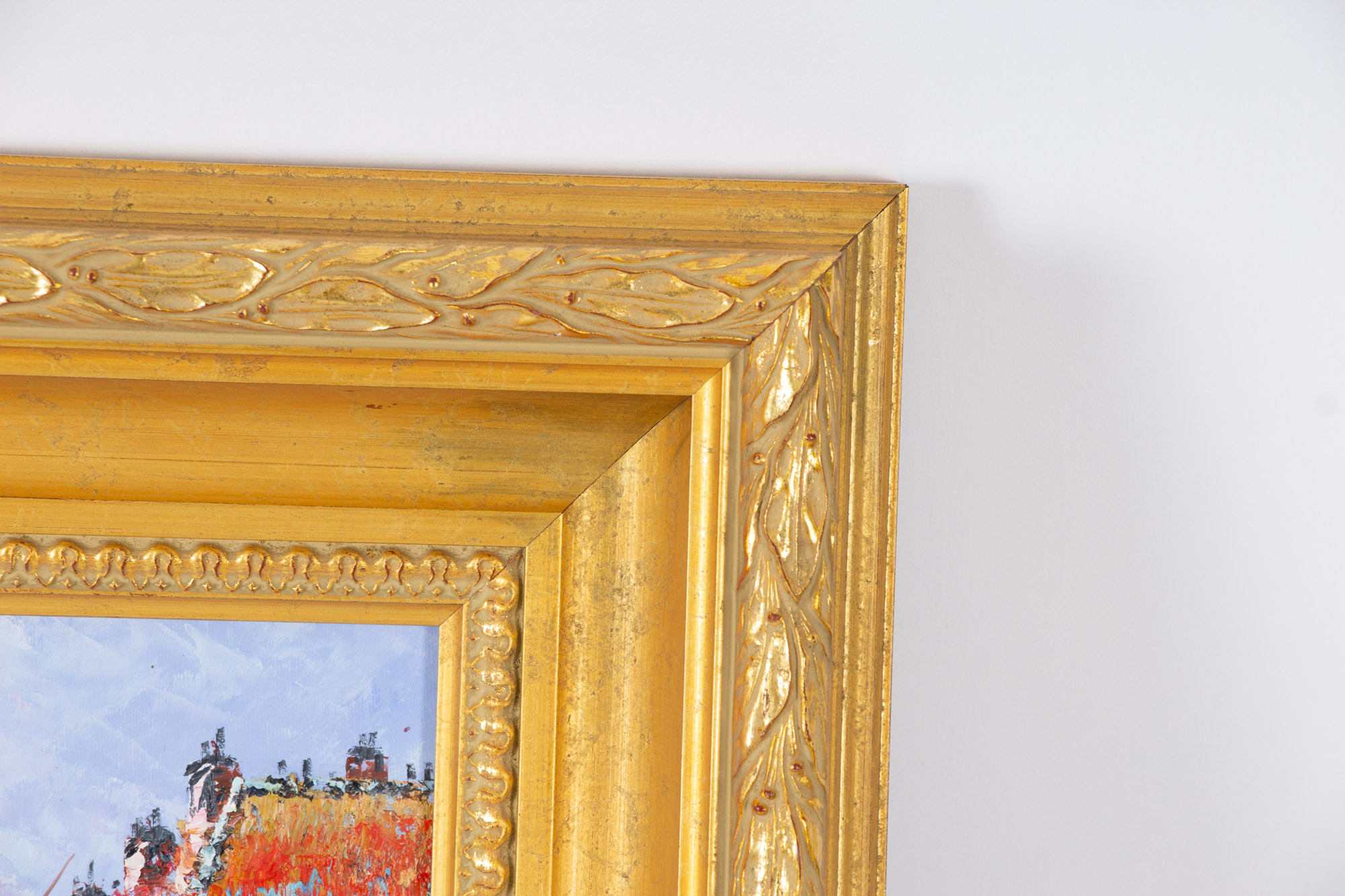 P. Sanchez Oil Painting of a Paris Cityscape