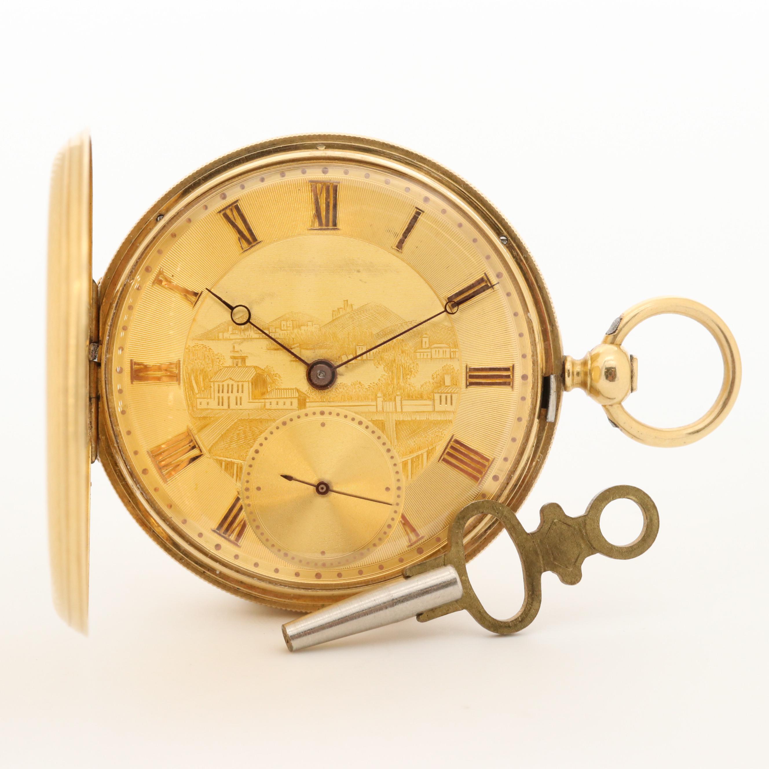 Antique Vacheron & Constantin 18K Gold Hunter Case Pocket Watch