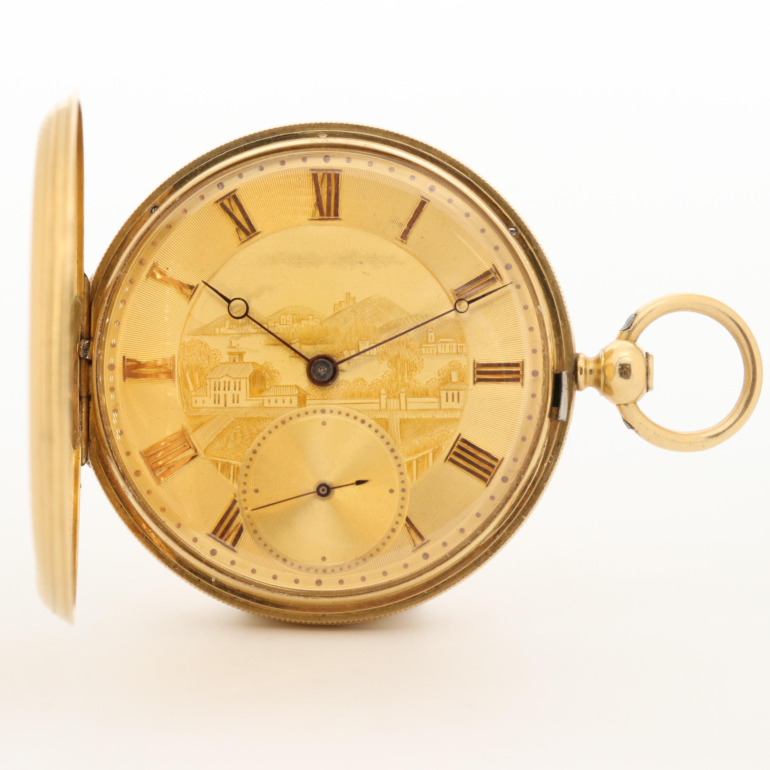 Antique Vacheron & Constantin 18K Gold Hunter Case Pocket Watch