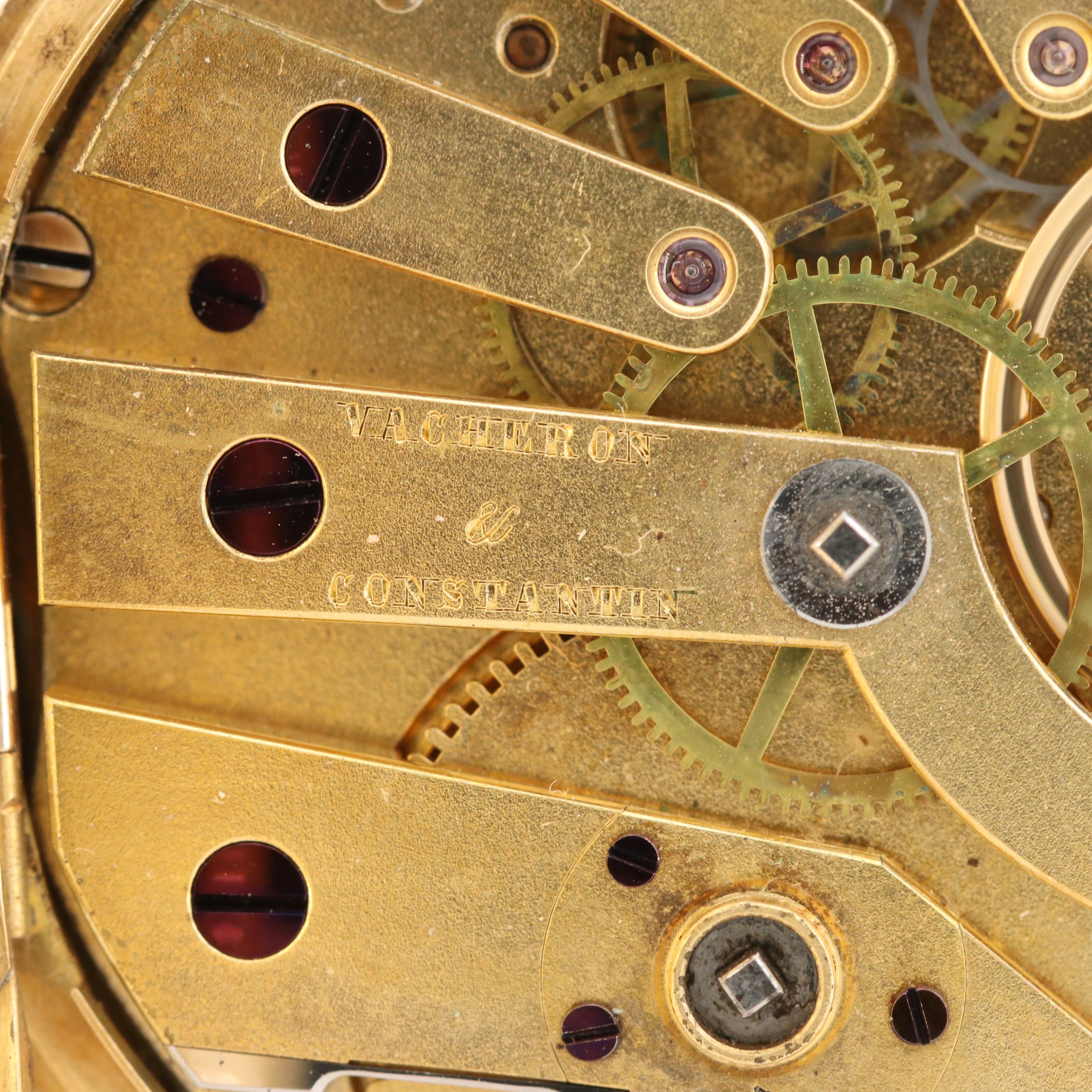 Antique Vacheron & Constantin 18K Gold Hunter Case Pocket Watch