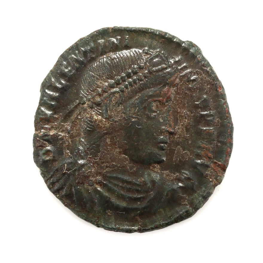 Ancient Rome Valentinian I AE3 Follis Coin, Circa 364-375 AD