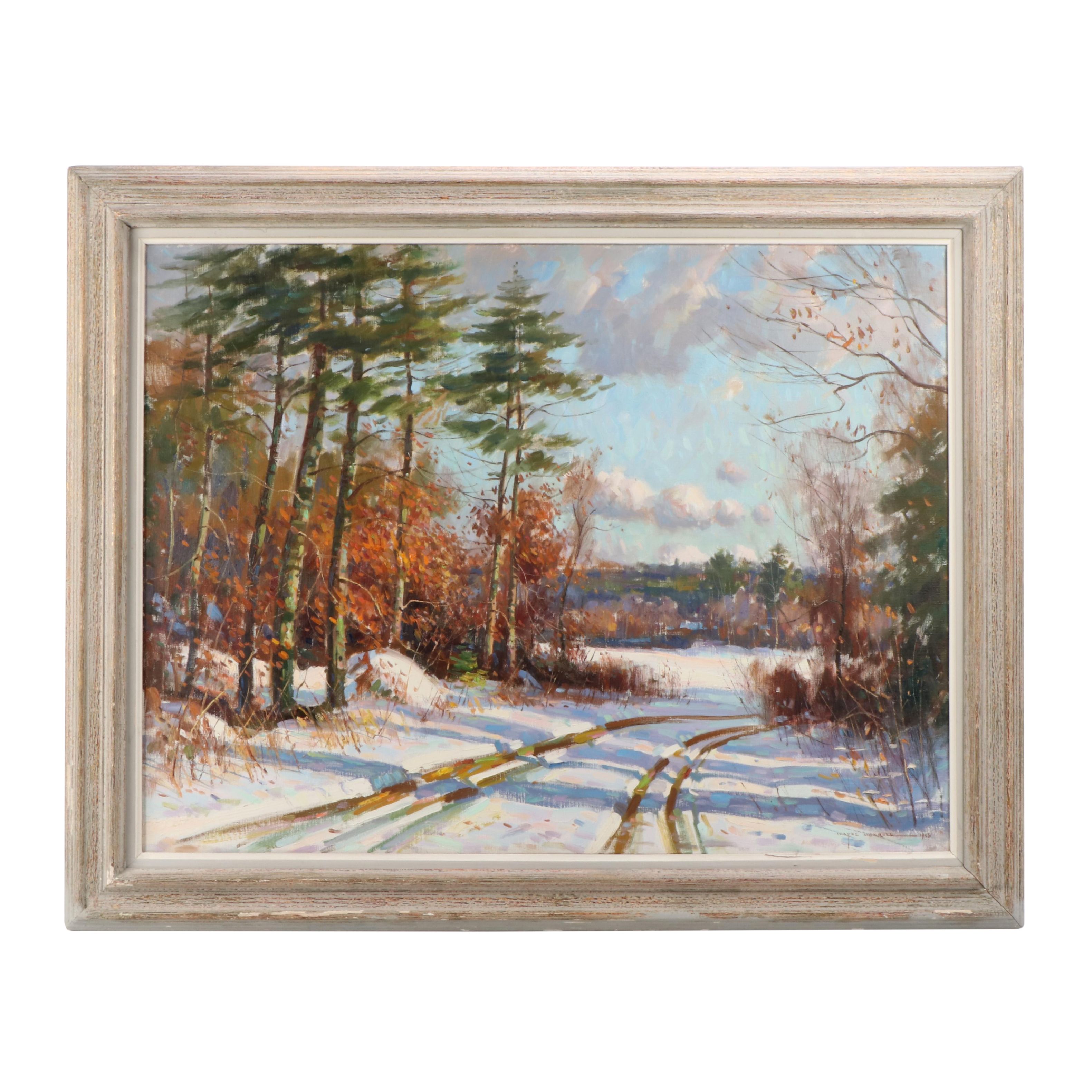 Wayne Morrell Landscape Oil Painting "Sunlight of Winter"