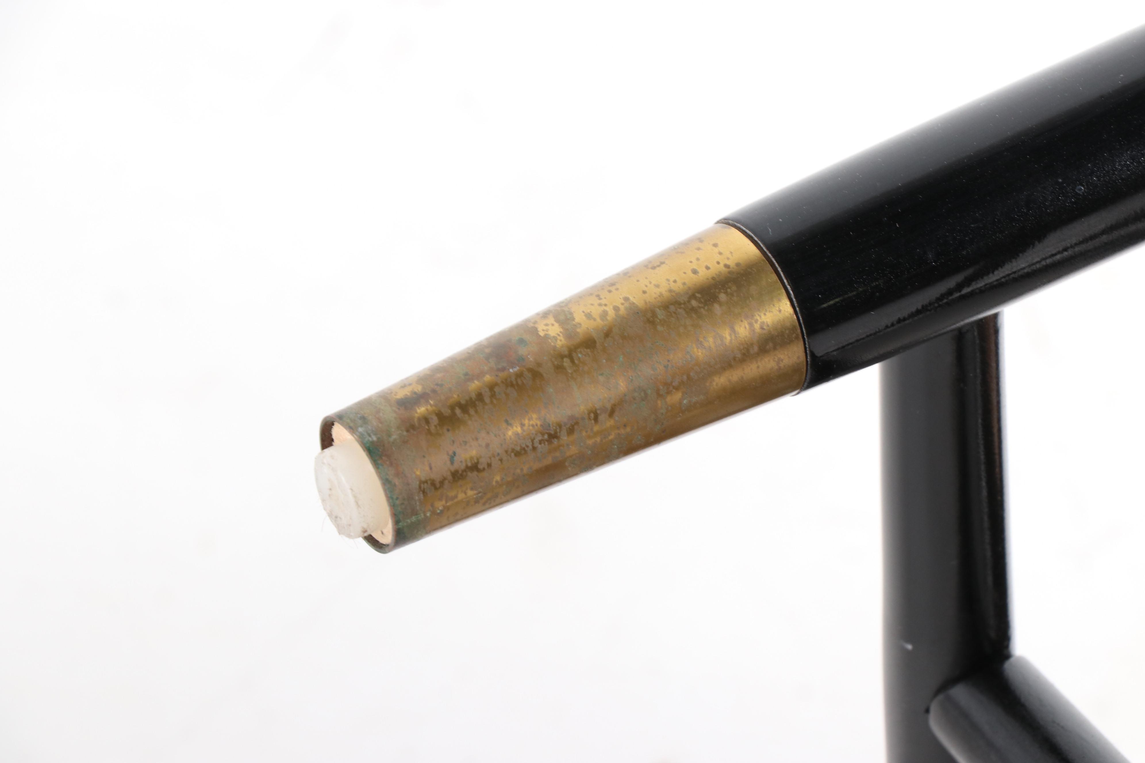 Henredon Chinese Style Black Lacquer Roundback Cane Seat Dining Chairs