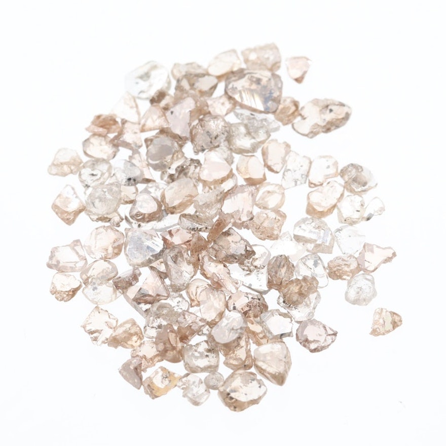 Loose 5.28 CTW Synthetic Diamond and Diamond Gemstones