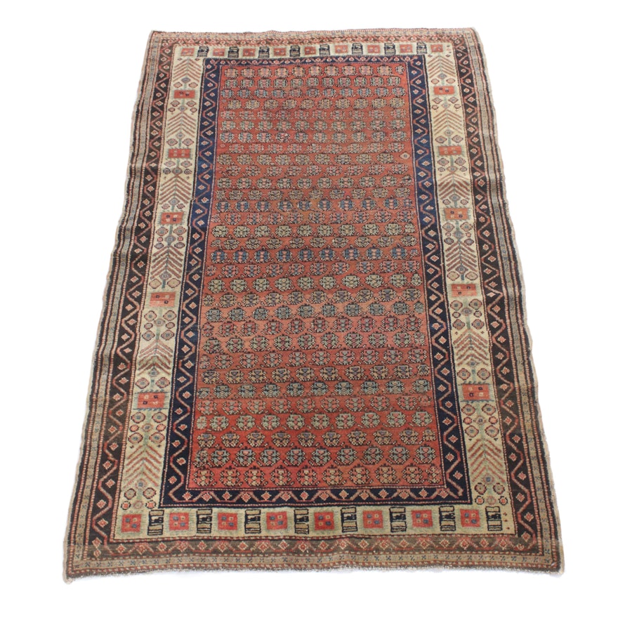 4'6 x 7'9 Hand-Knotted Northwest Persian Rug, Circa 1890s