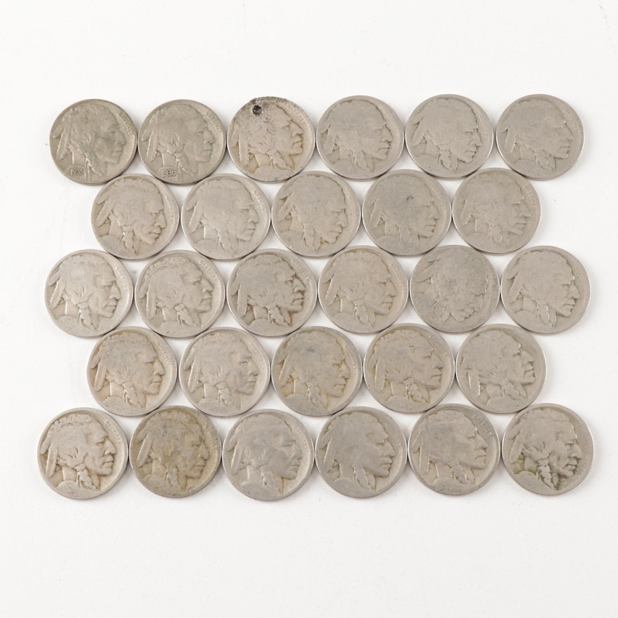 Buffalo Nickels Featuring 1935 and 1936