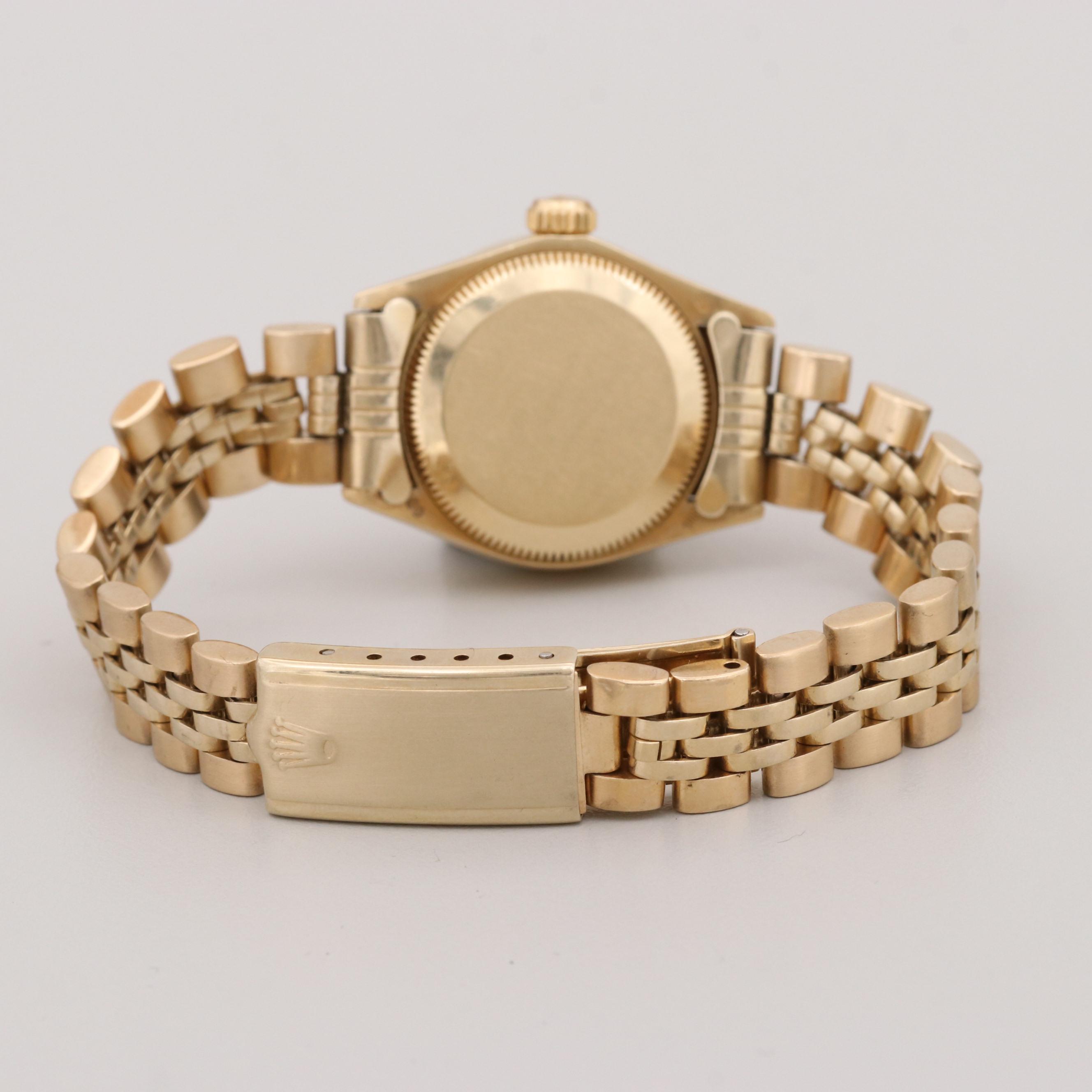 Vintage Rolex Oyster Perpetual 14K Gold and Diamond Automatic Watch