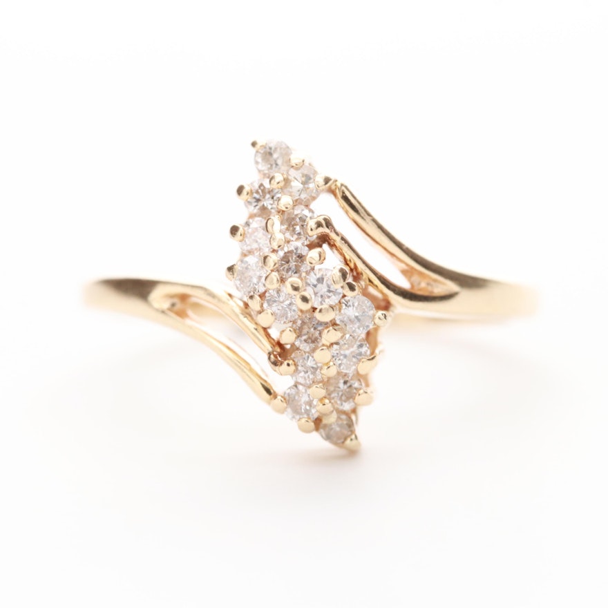 14K Yellow Gold Diamond Ring