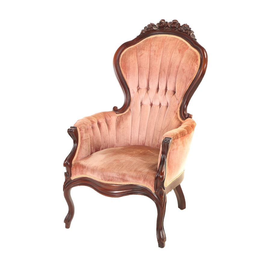 Pelham, Shell & Leckie Inc., Victorian Style Mahogany Gentleman's Armchair