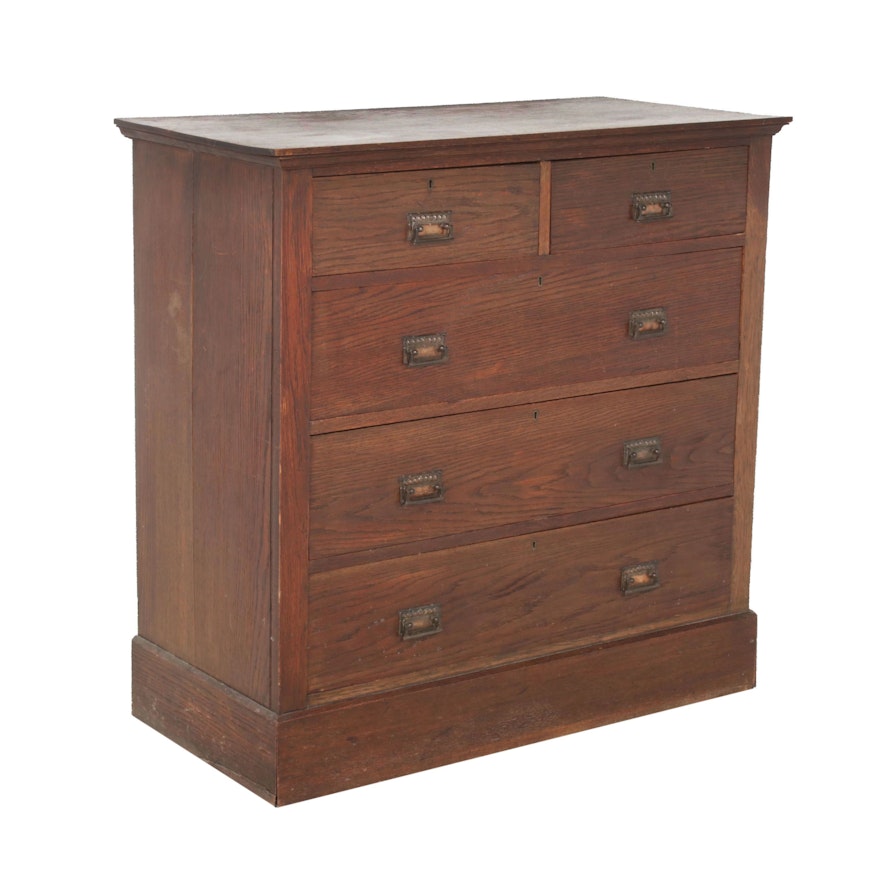 Mission Style Oak Chest of Drawers
