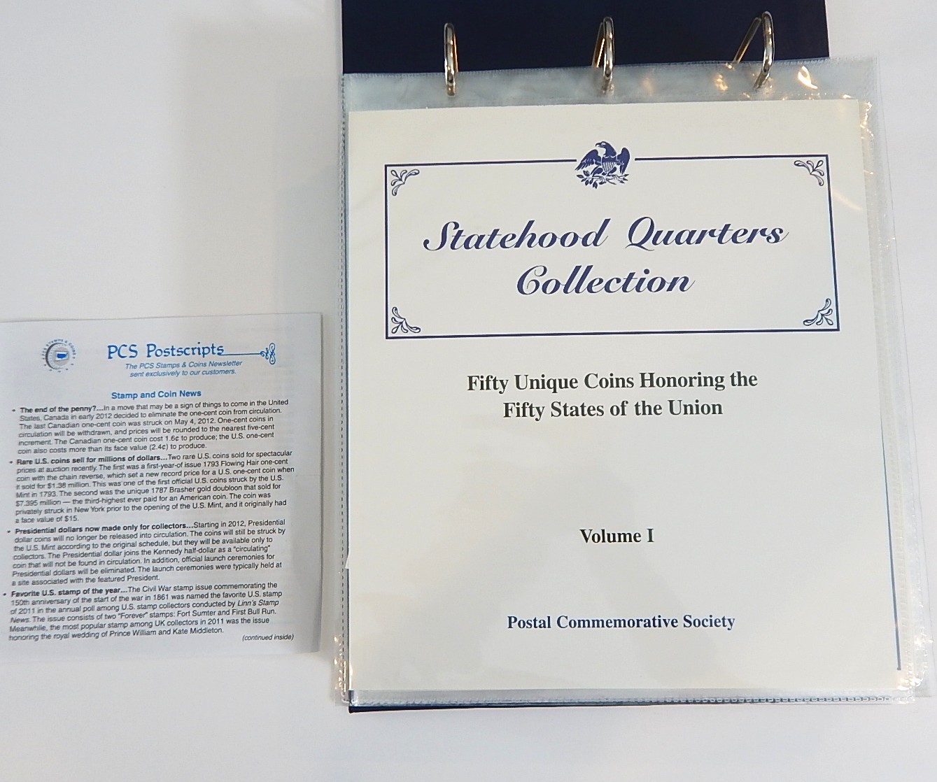 Postal Commemorative Society "Statehood Quarters Collection" Volume I