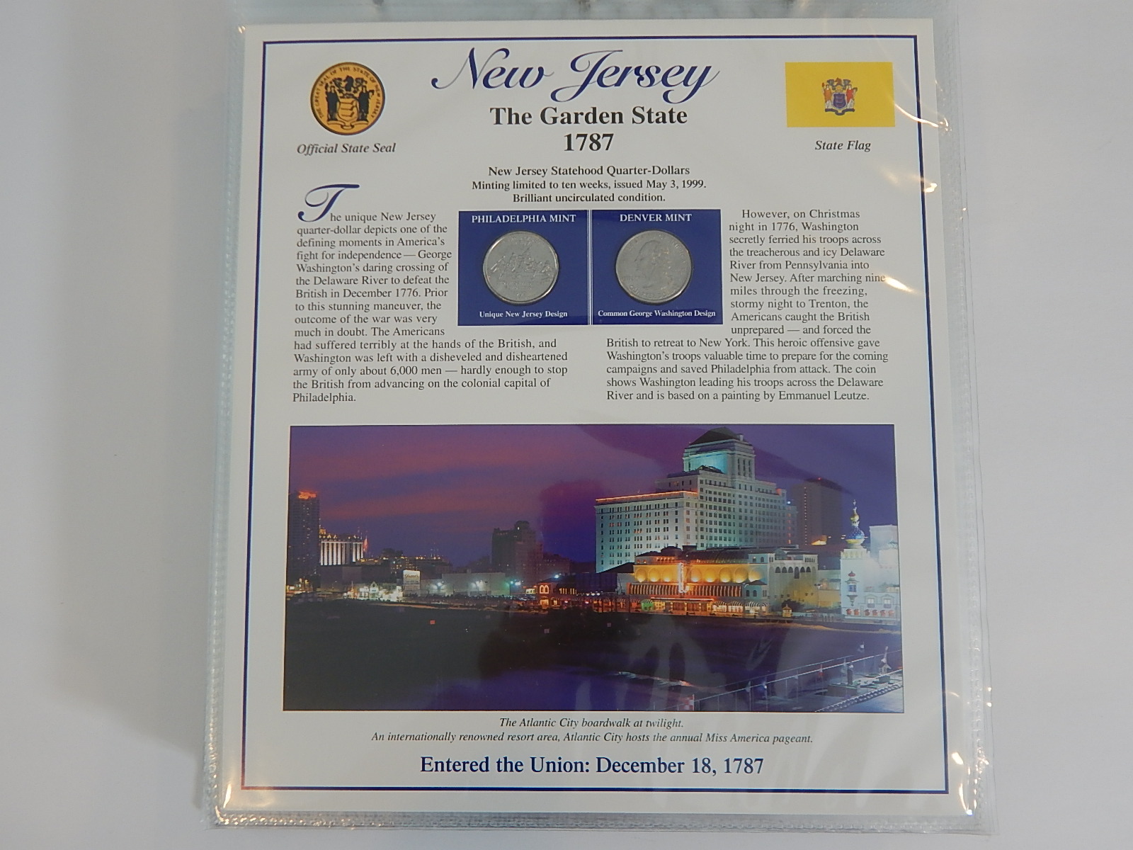 Postal Commemorative Society "Statehood Quarters Collection" Volume I