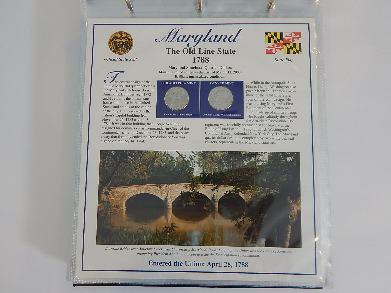 Postal Commemorative Society "Statehood Quarters Collection" Volume I