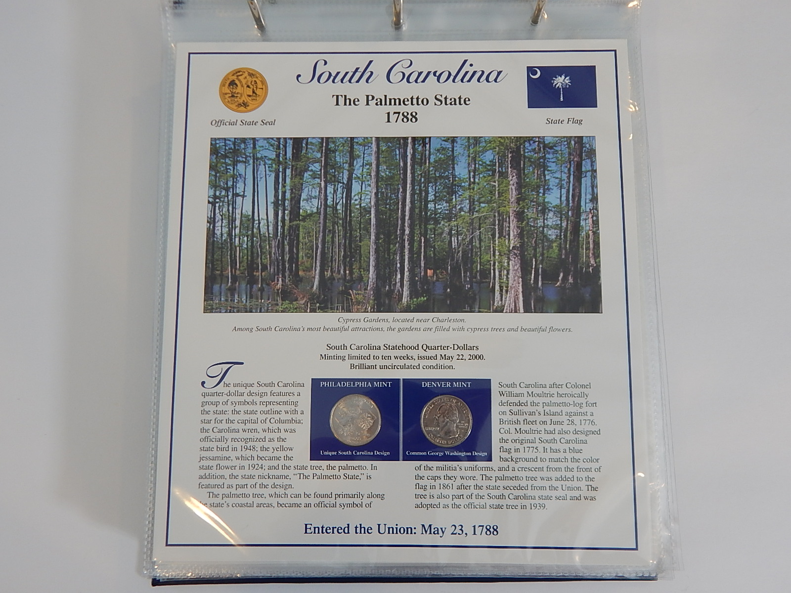 Postal Commemorative Society "Statehood Quarters Collection" Volume I
