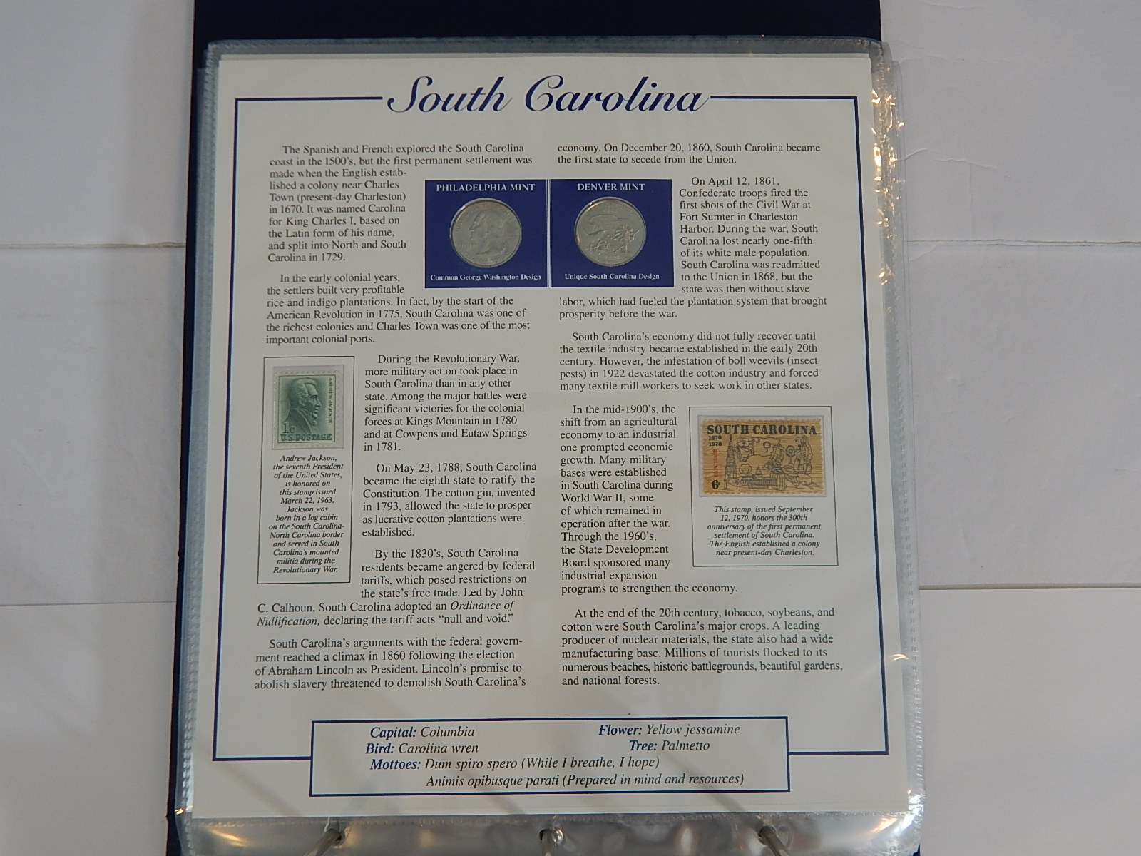 Postal Commemorative Society "Statehood Quarters Collection" Volume I