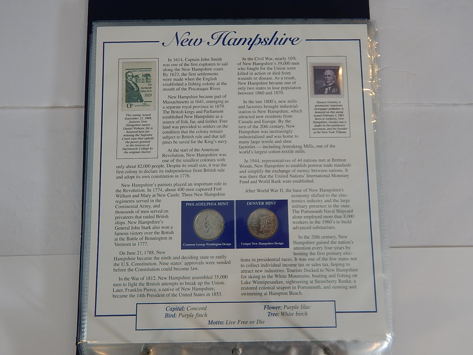 Postal Commemorative Society "Statehood Quarters Collection" Volume I