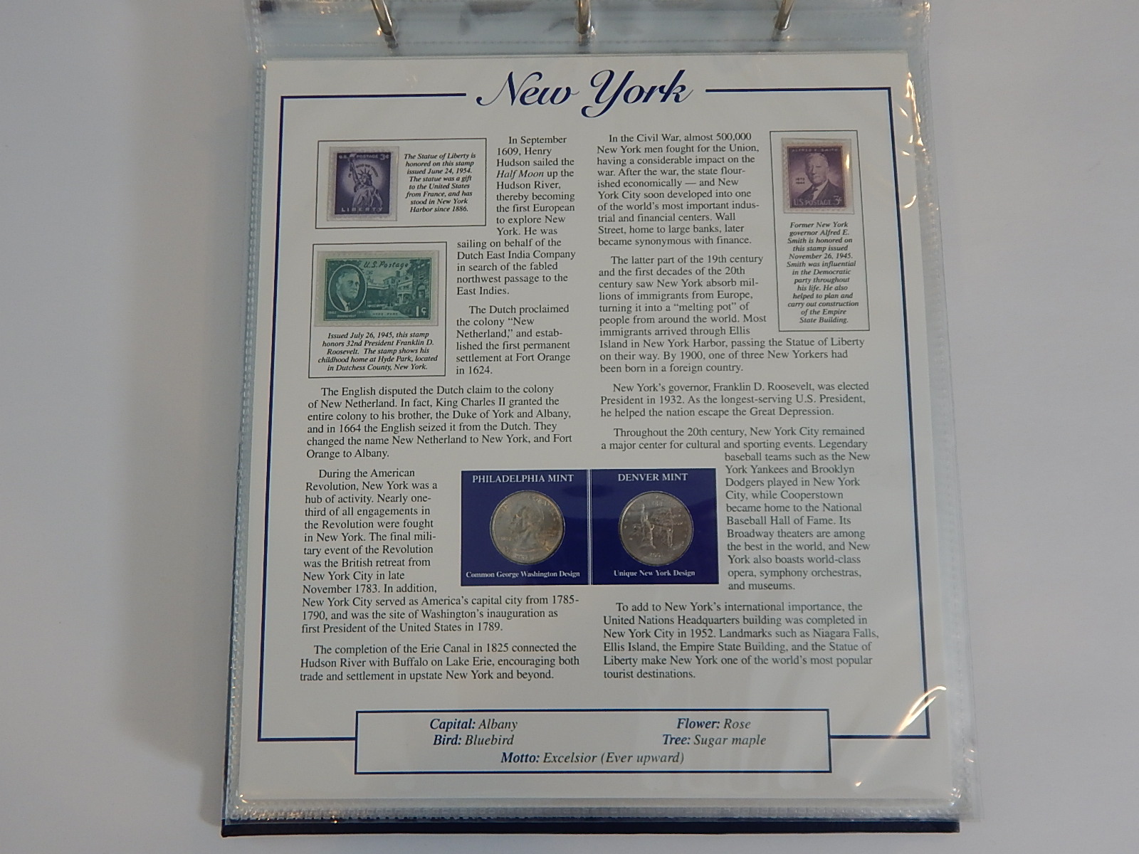 Postal Commemorative Society "Statehood Quarters Collection" Volume I