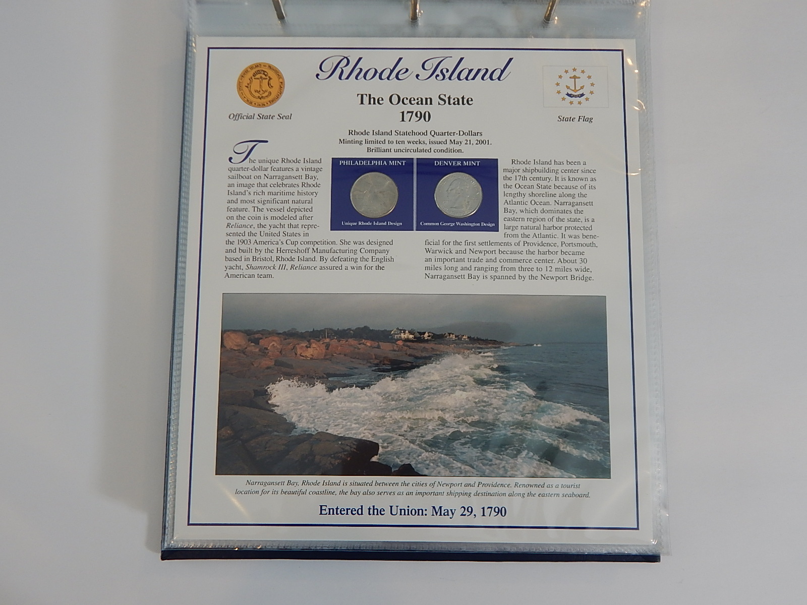 Postal Commemorative Society "Statehood Quarters Collection" Volume I