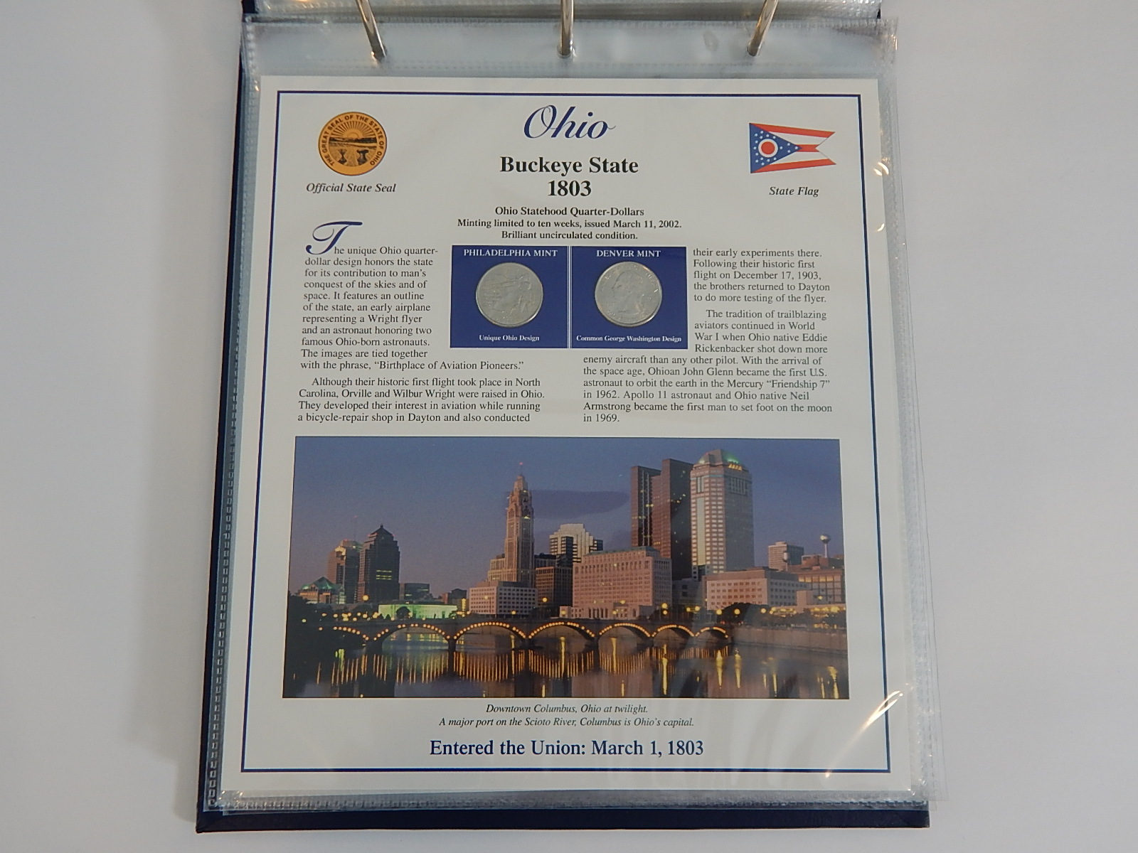 Postal Commemorative Society "Statehood Quarters Collection" Volume I