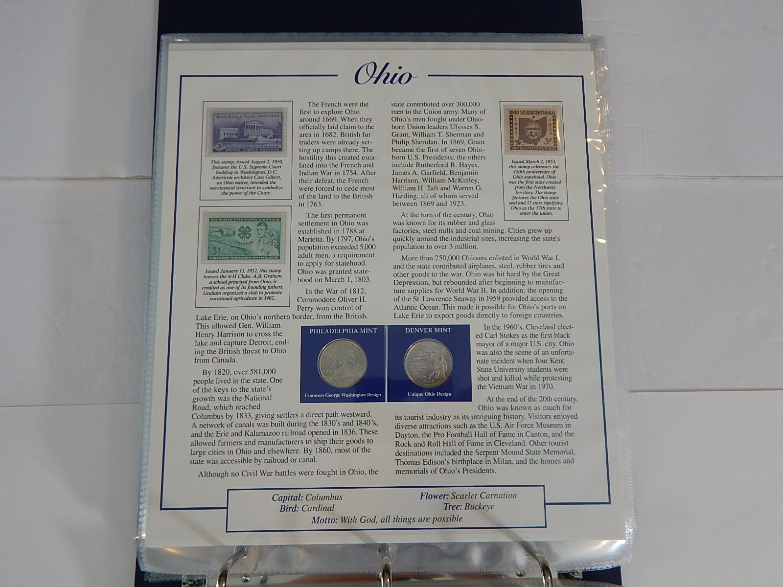 Postal Commemorative Society "Statehood Quarters Collection" Volume I