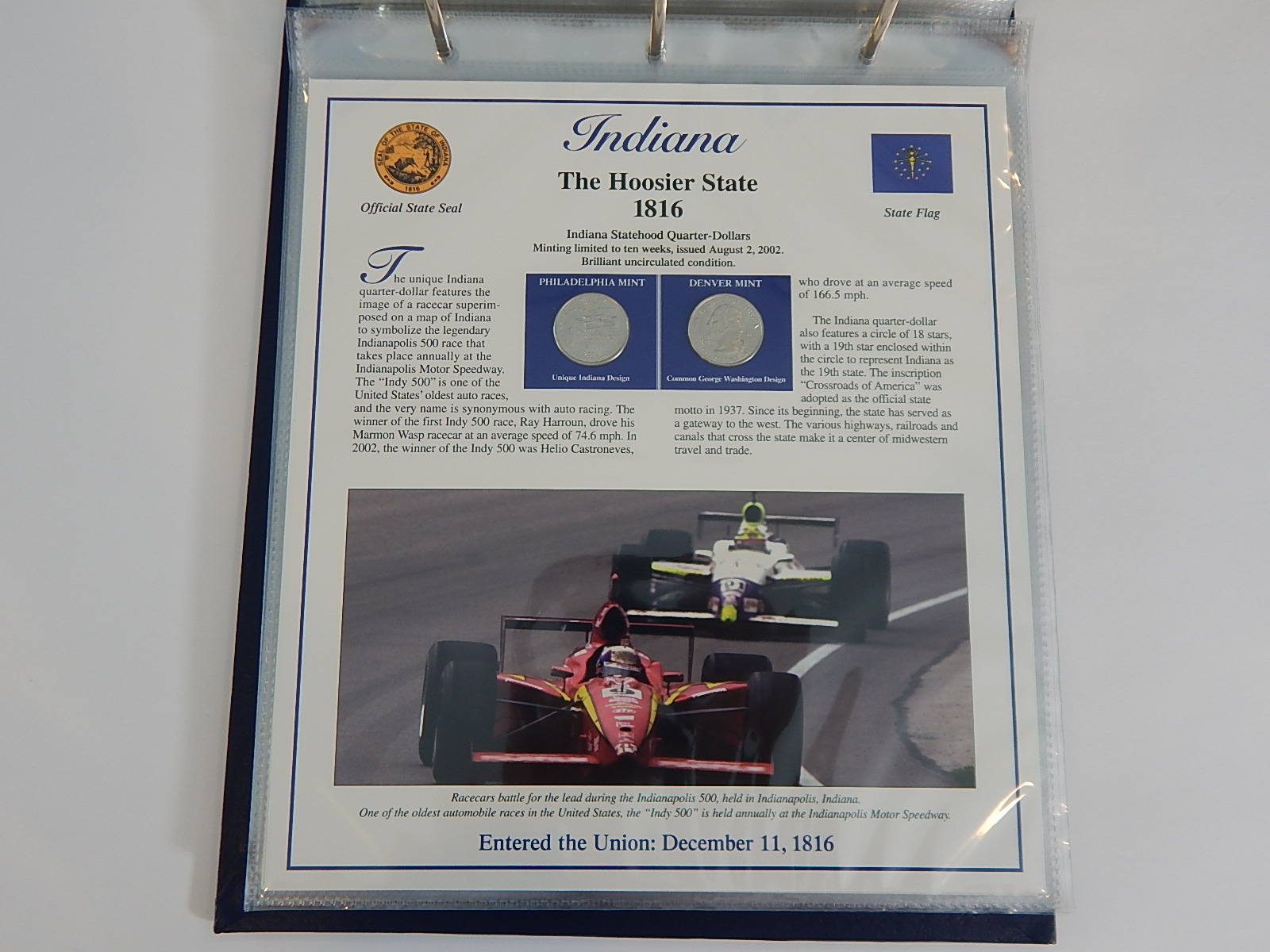 Postal Commemorative Society "Statehood Quarters Collection" Volume I