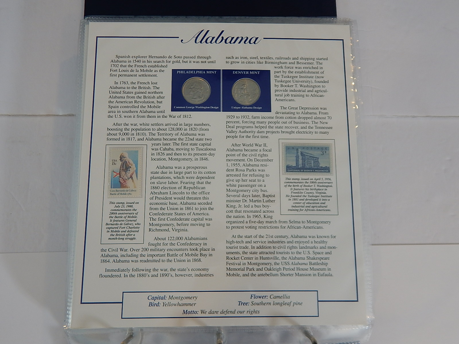 Postal Commemorative Society "Statehood Quarters Collection" Volume I