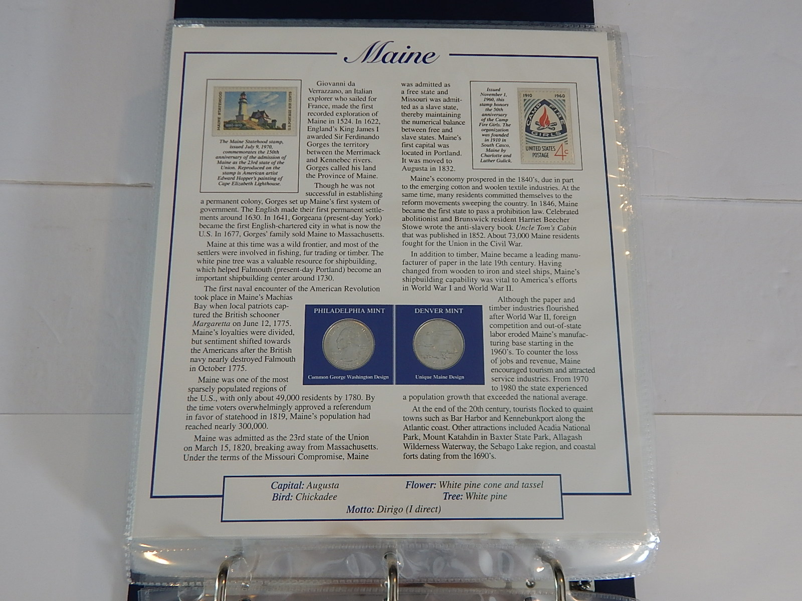 Postal Commemorative Society "Statehood Quarters Collection" Volume I