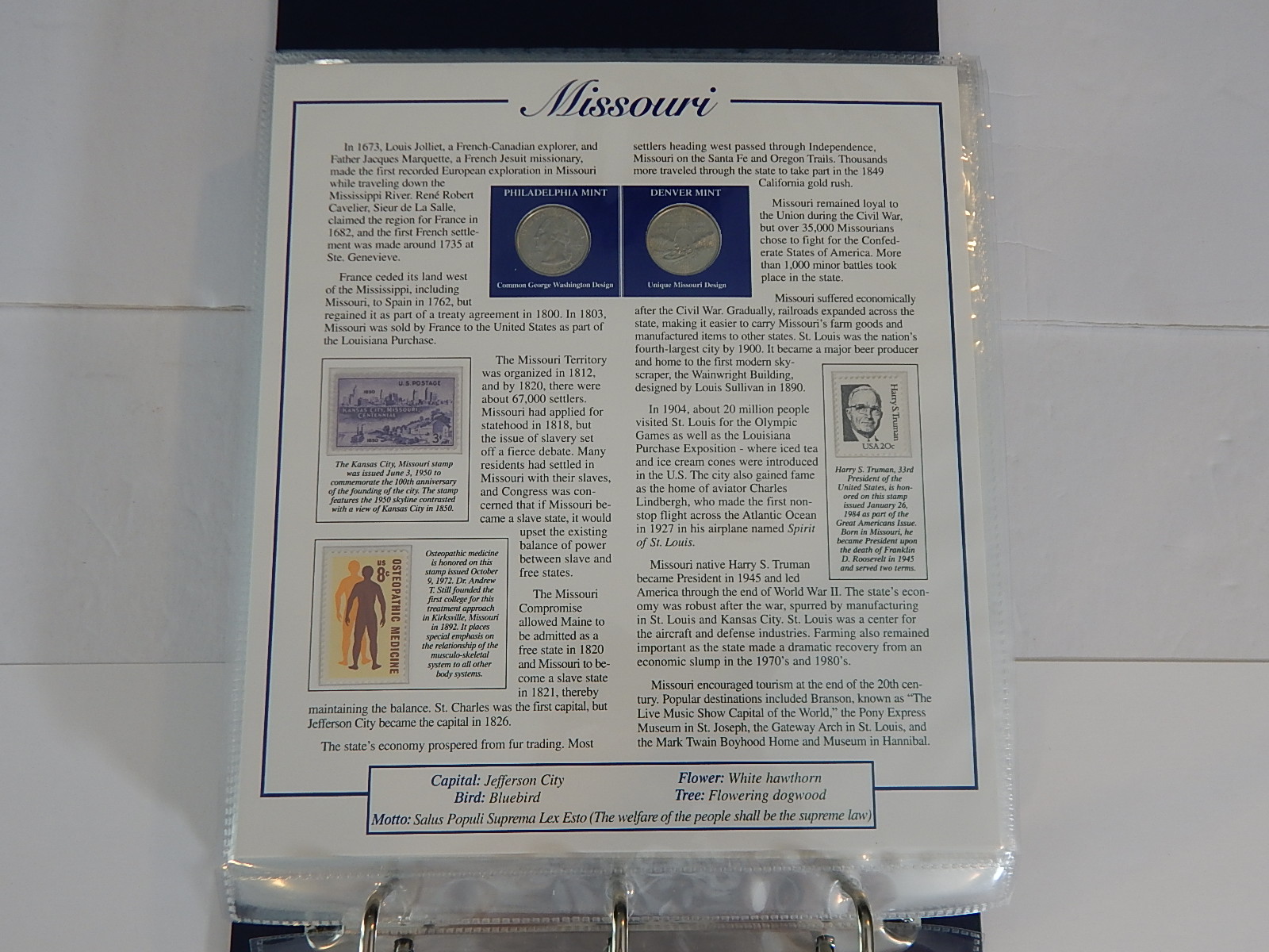 Postal Commemorative Society "Statehood Quarters Collection" Volume I