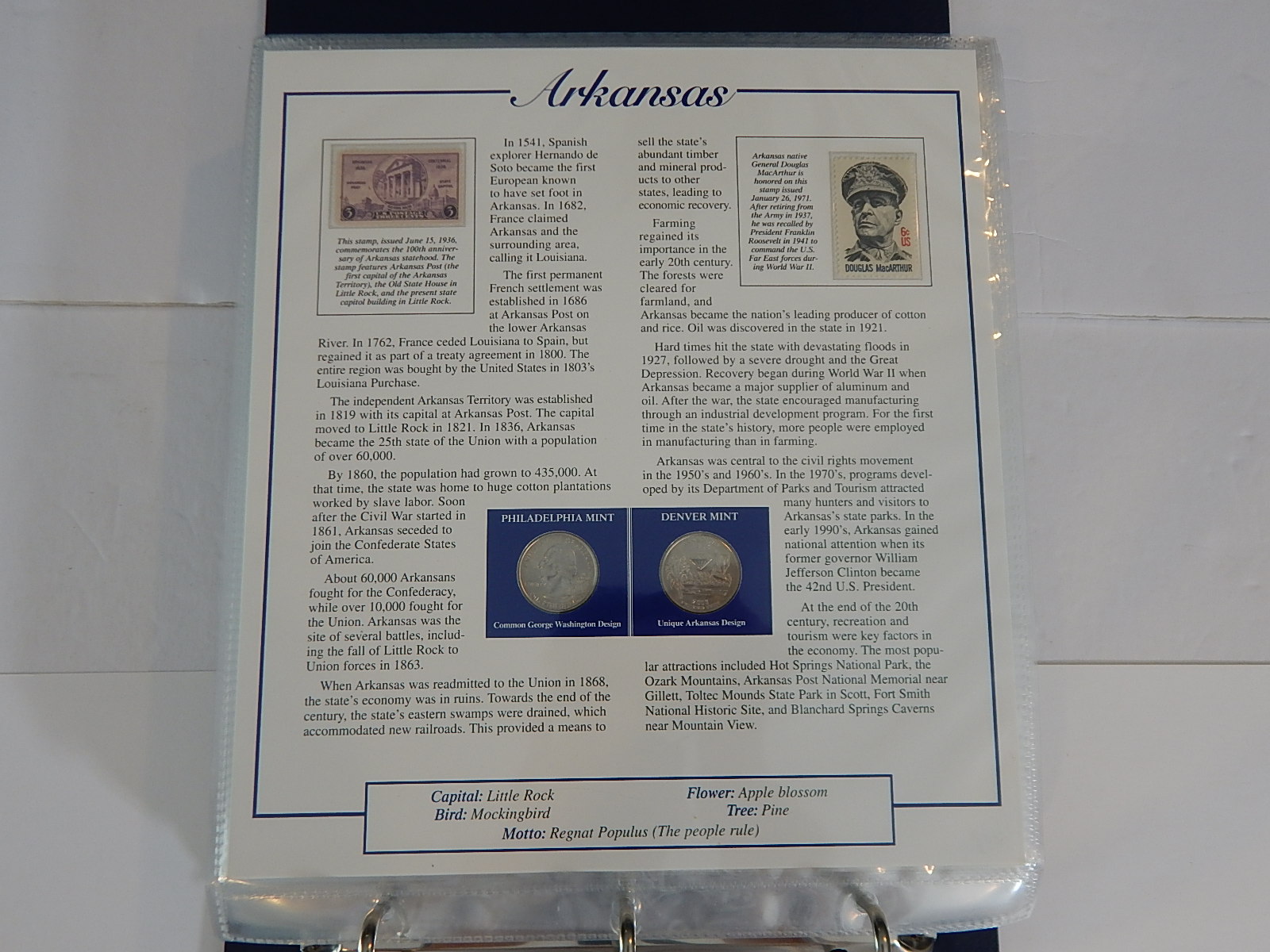 Postal Commemorative Society "Statehood Quarters Collection" Volume I