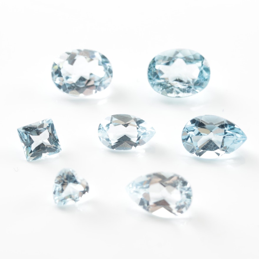 Loose 10.26 CTW Blue Topaz Gemstones