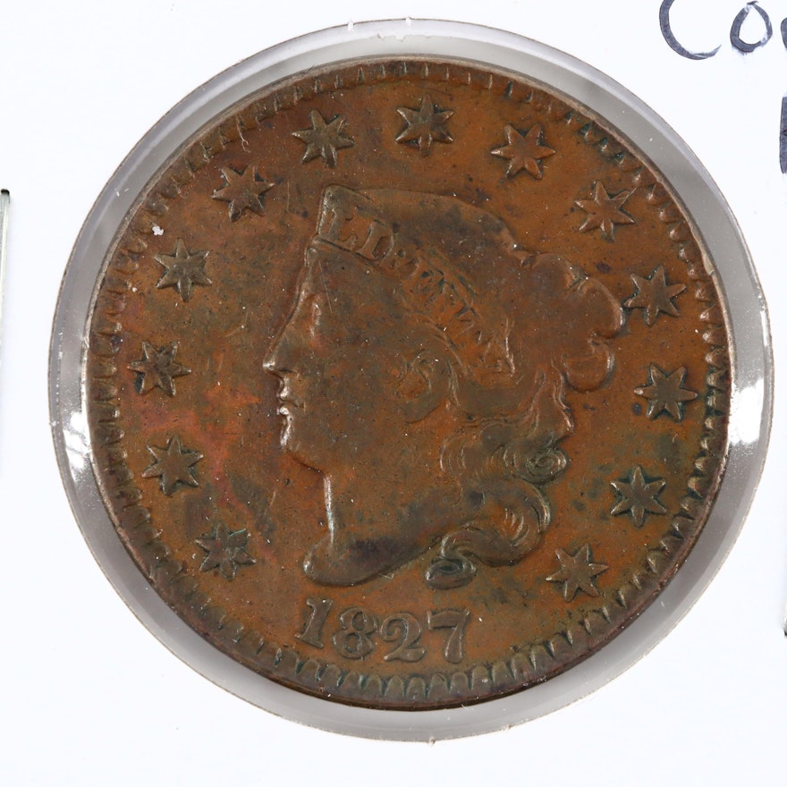 1827 Matron Head Large Cent